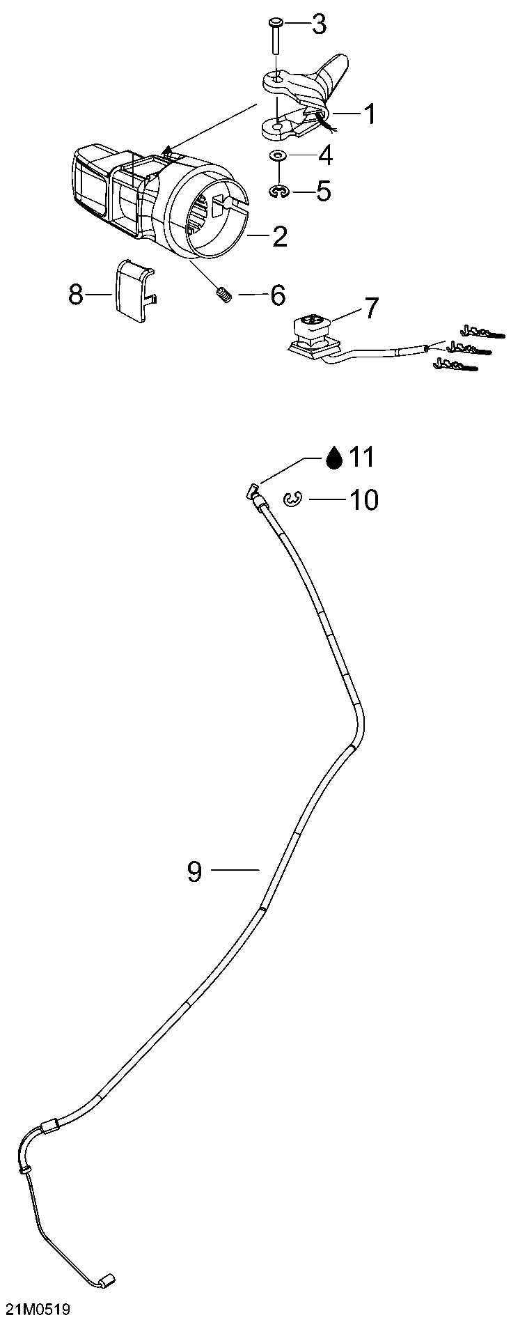 Схема узла: Throttle Handle And Housing