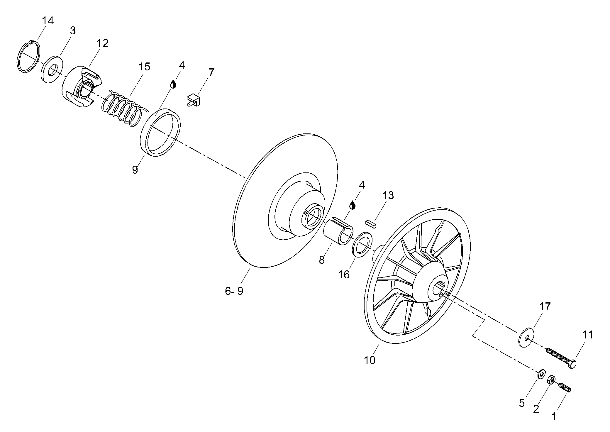 Схема узла: Driven Pulley