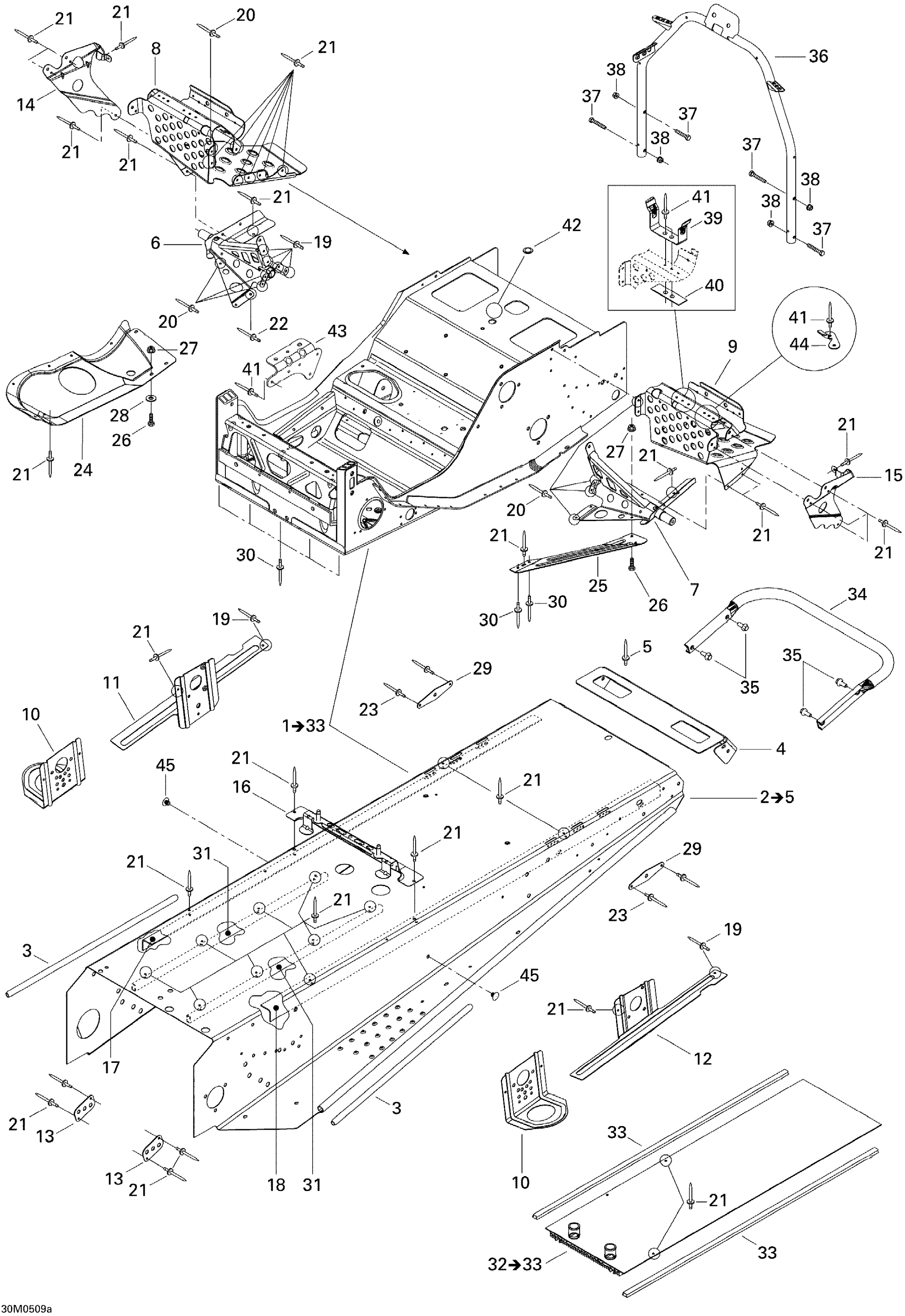 Frame, 2 Passenger Seat