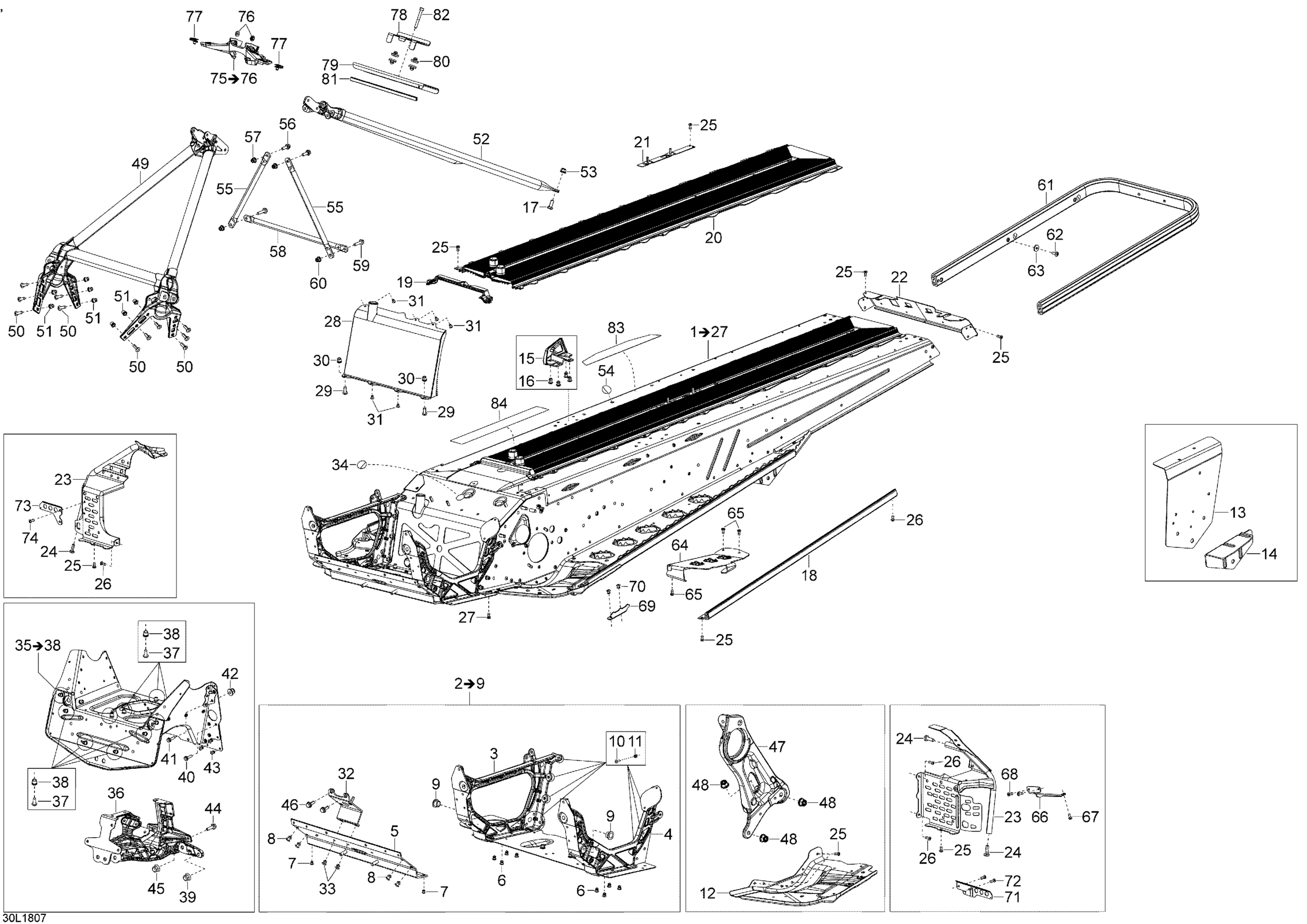 Схема узла: Frame 49RANGER - 600HO E-TEC