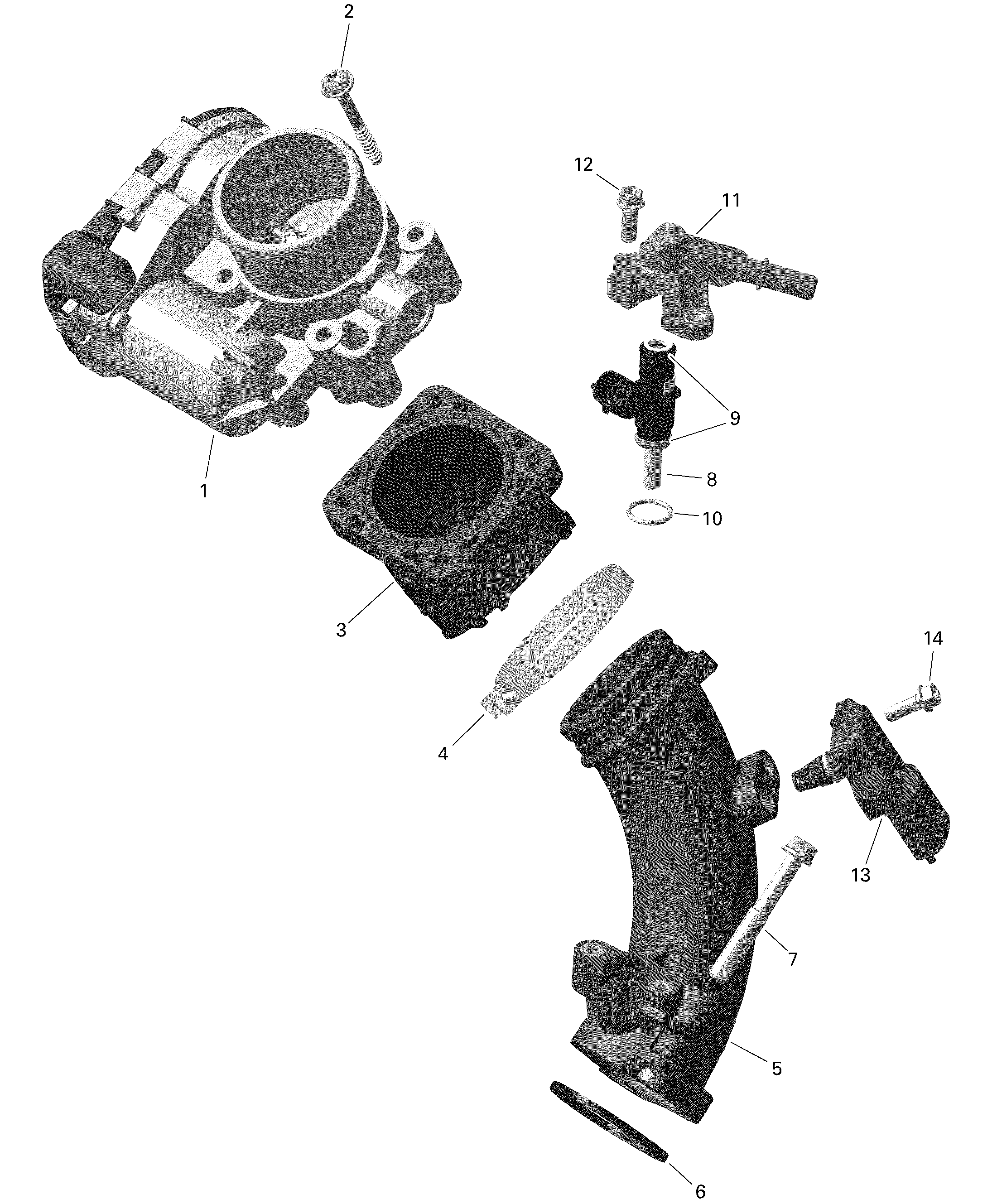 ROTAX - Air Intake Manifold And Throttle Body