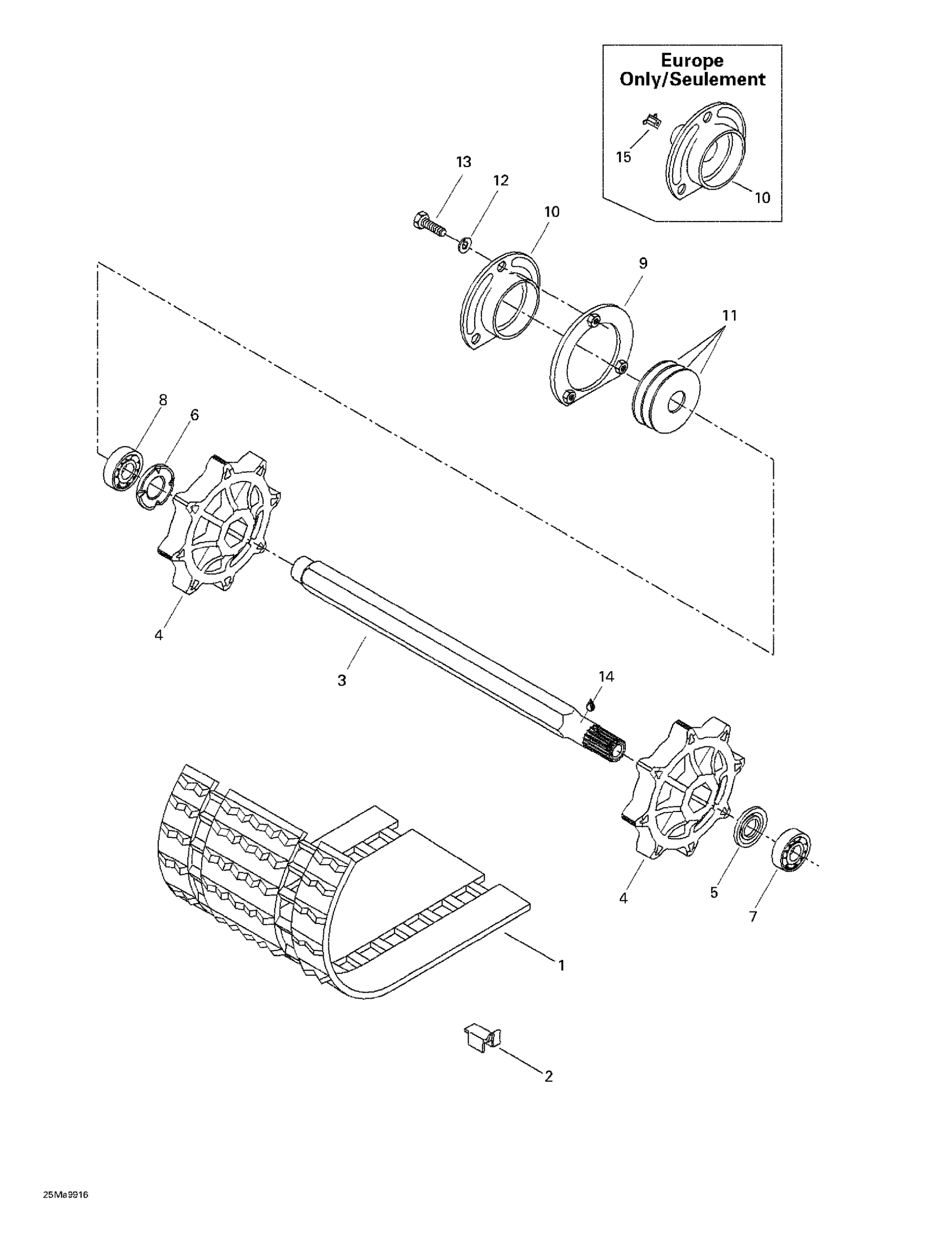 Схема узла: Drive Axle And Track