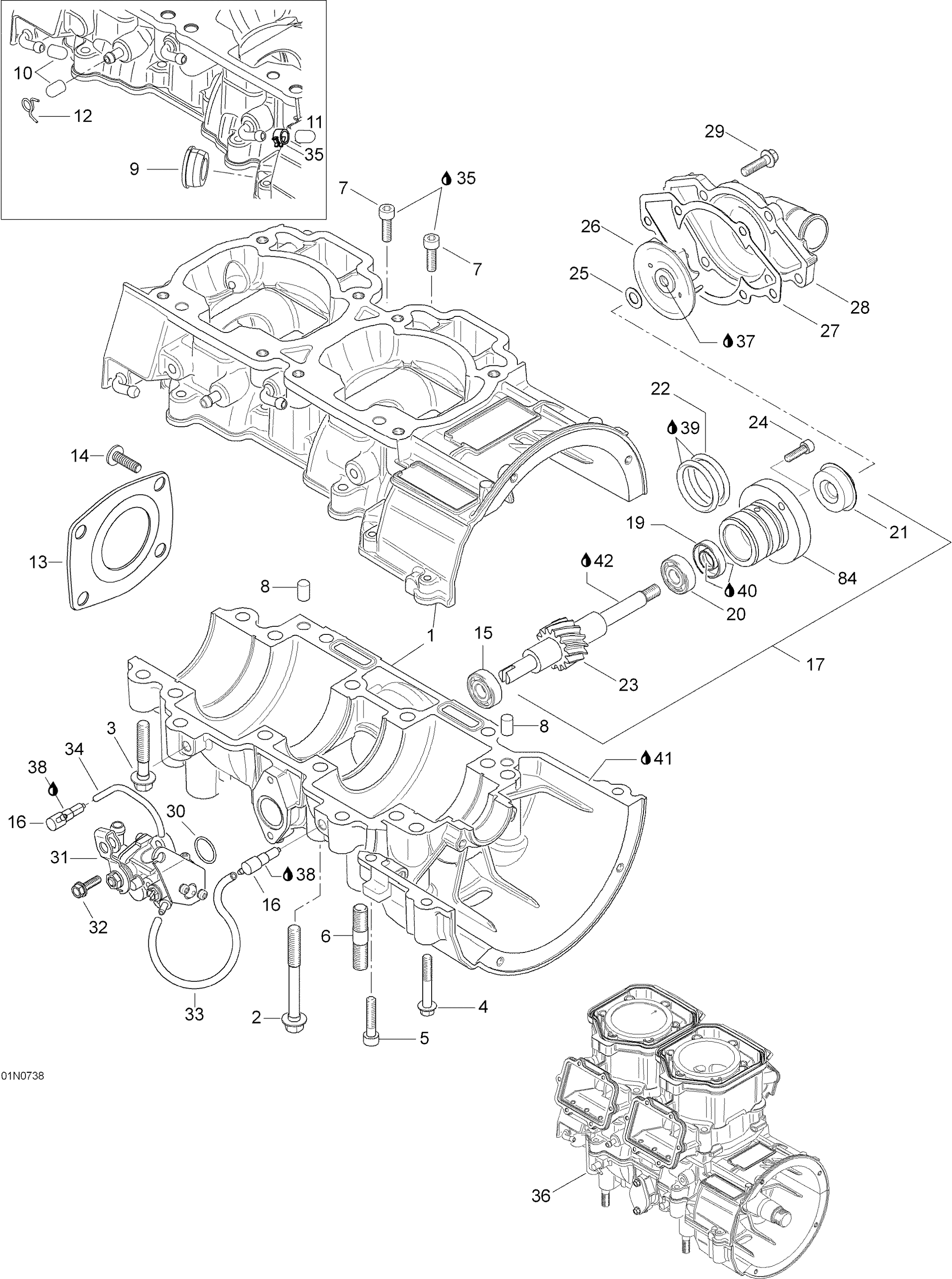 Схема узла: Crankcase