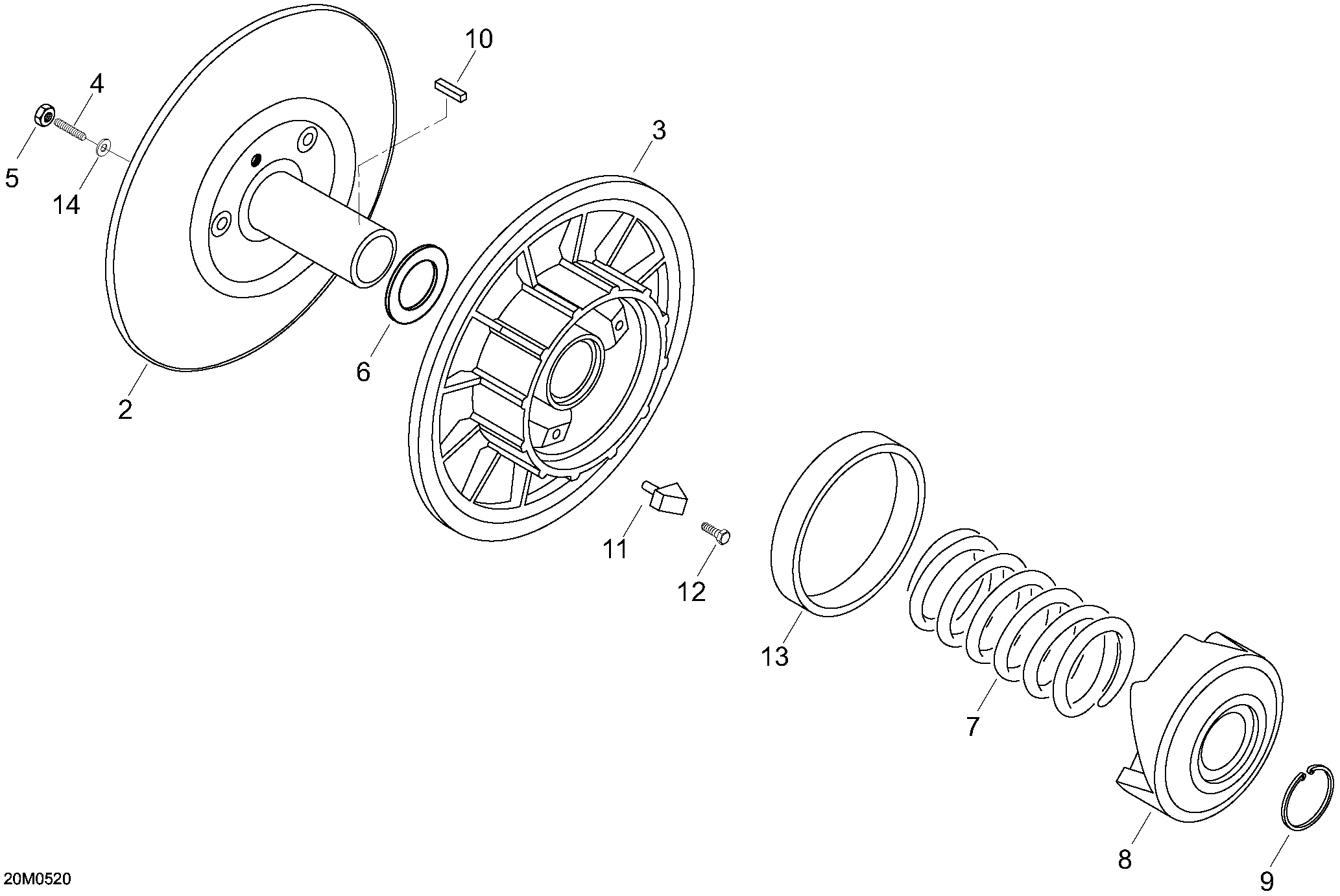 Схема узла: Driven Pulley