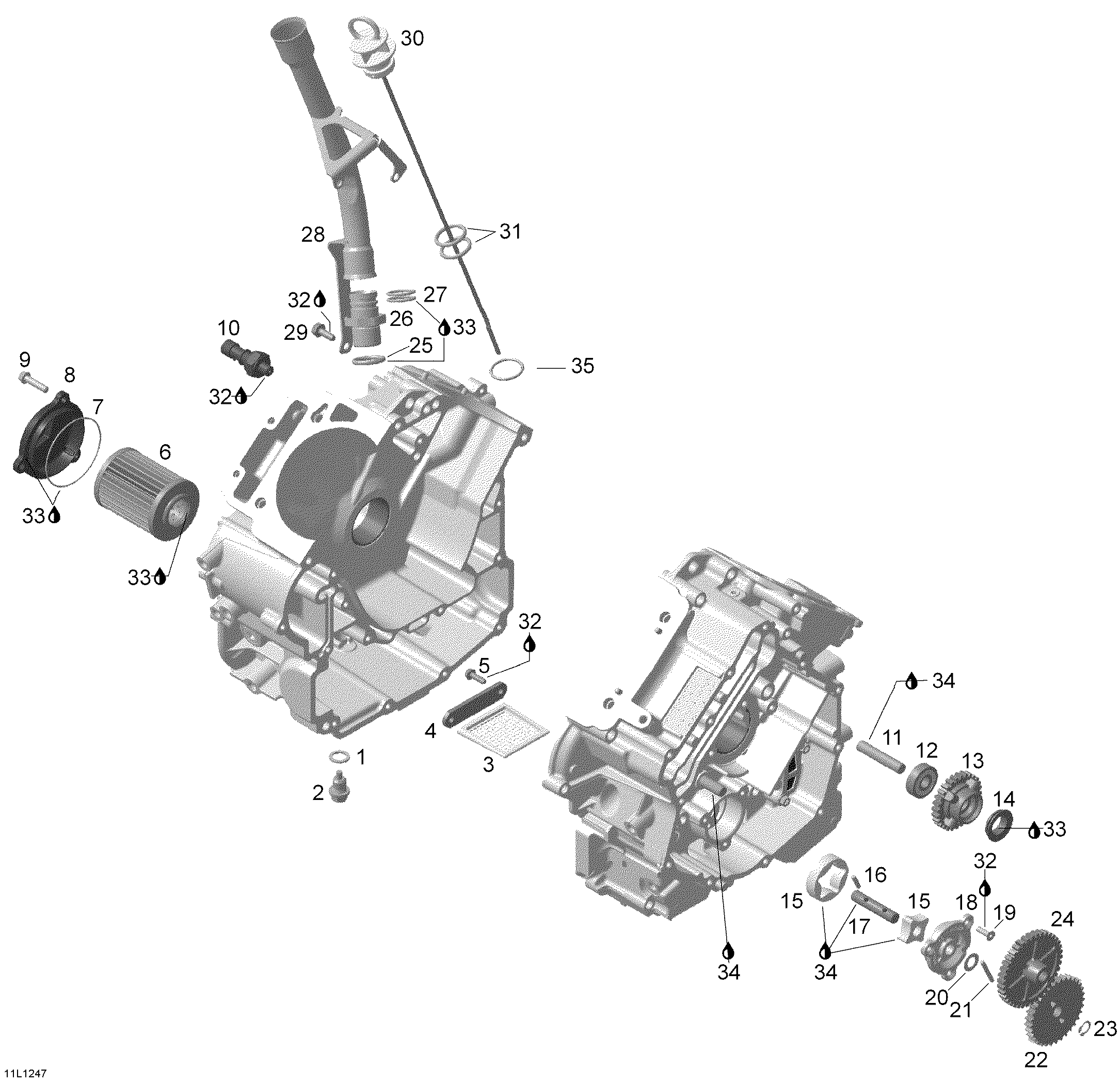 Схема узла: Lubrication And Oil Pump (Army)