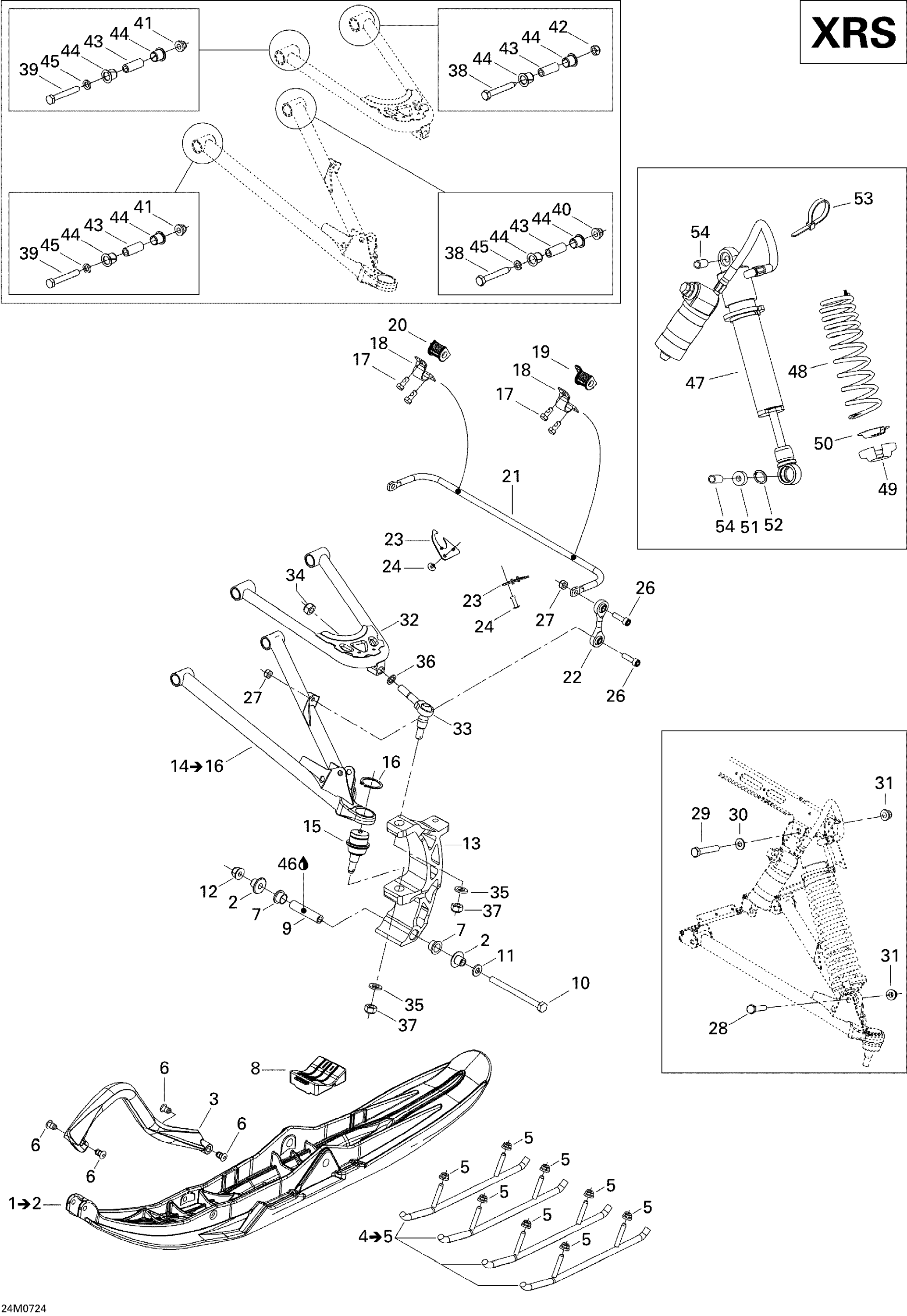 Схема узла: Front Suspension And Ski
