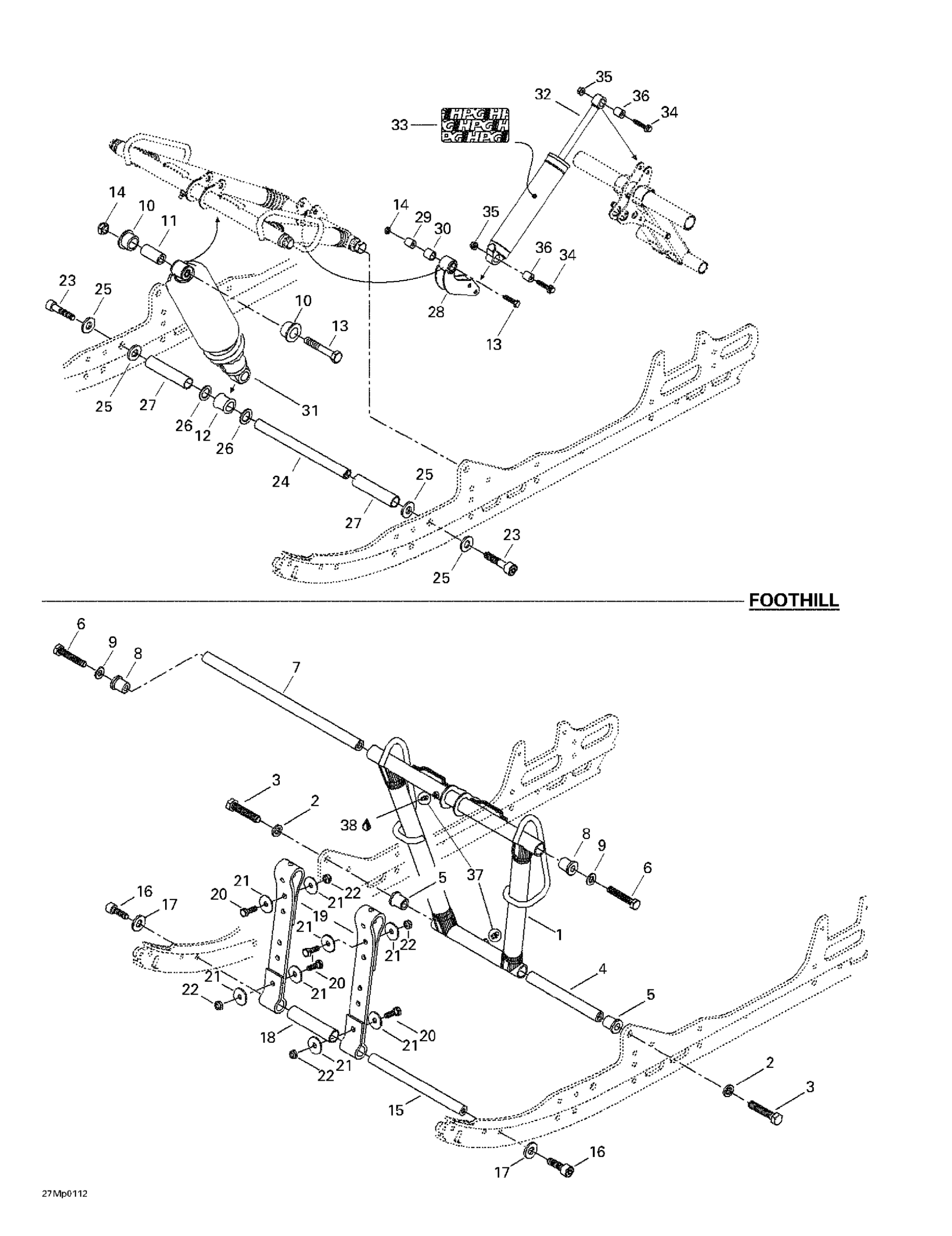 Схема узла: Front Arm, Foothill