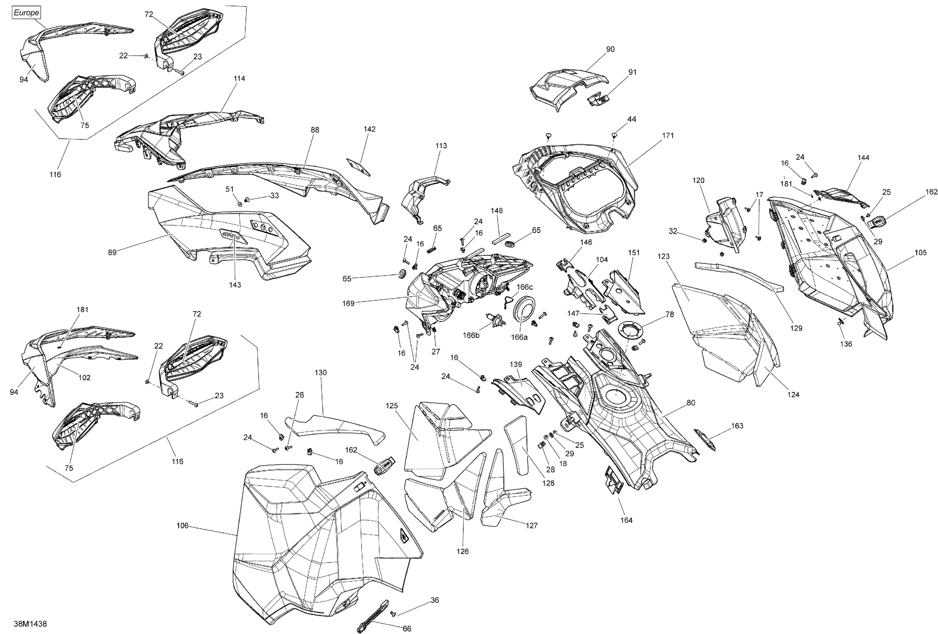 Hood, Windshield And Console _38M1438