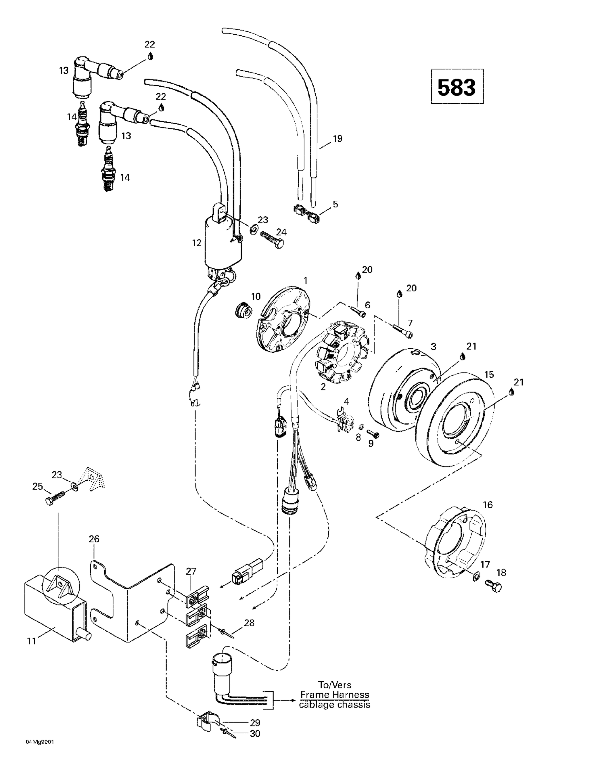 Схема узла: Magneto 12V 220W (583)