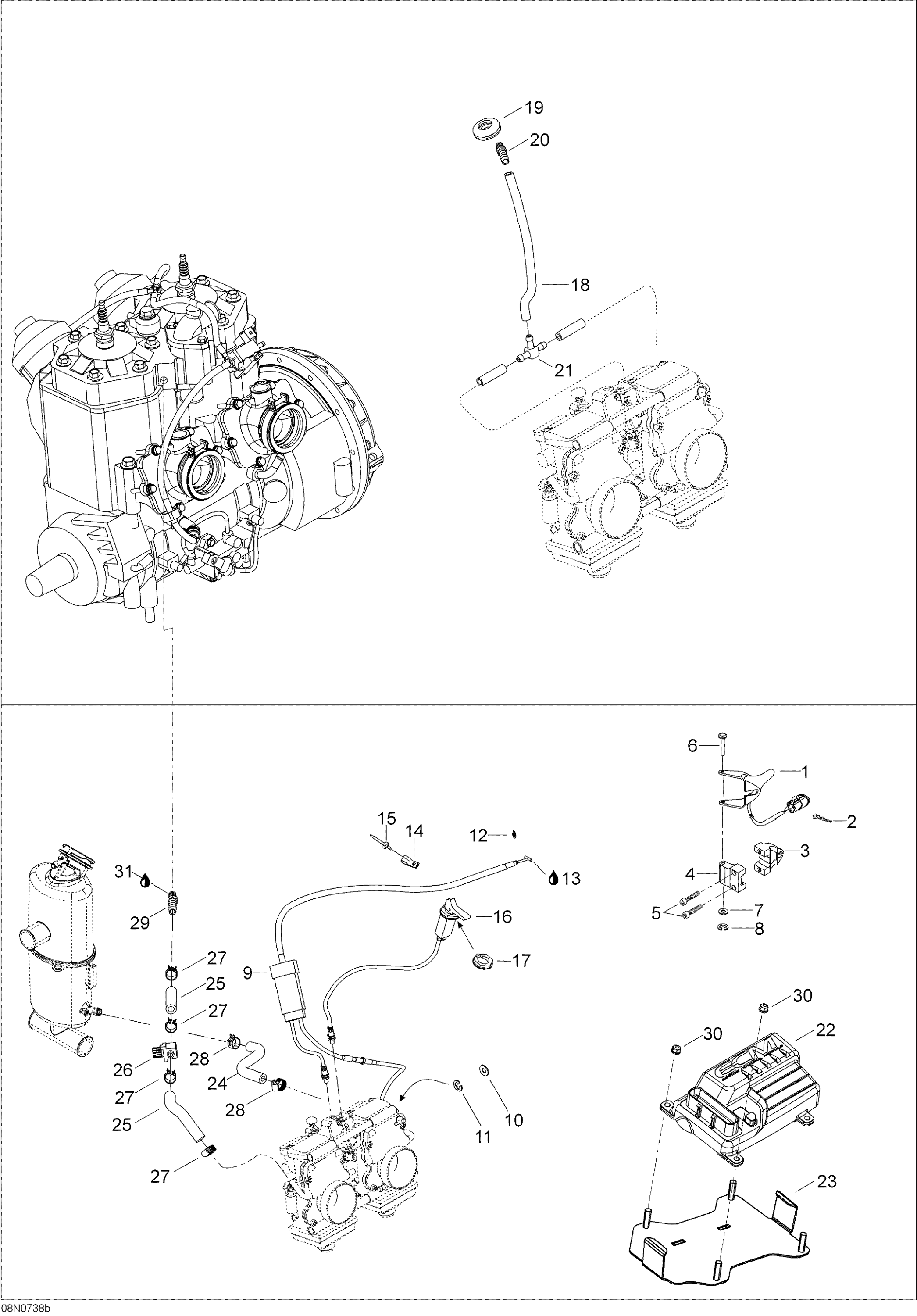 Throttle Handle And ECM