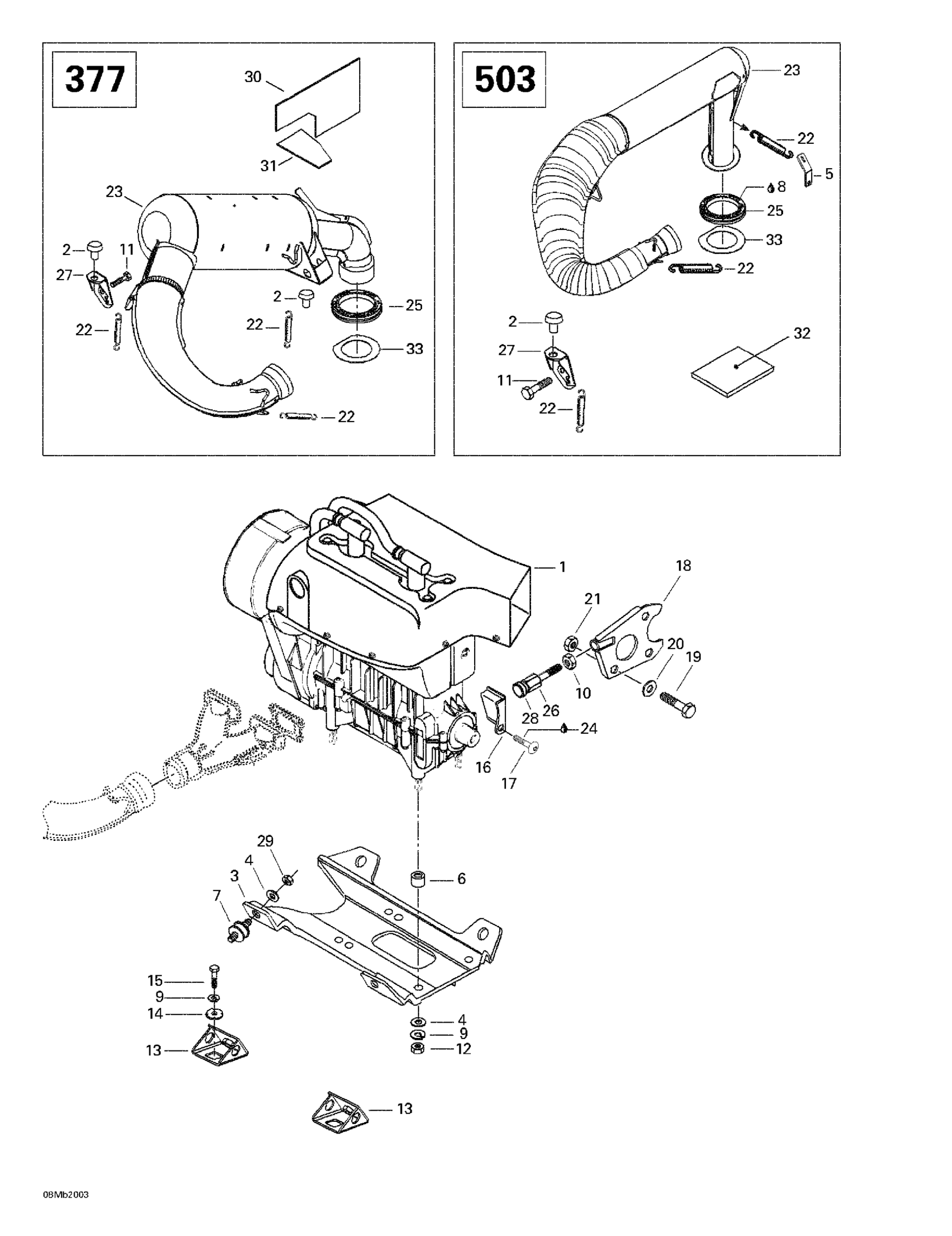 Engine Support And Muffler
