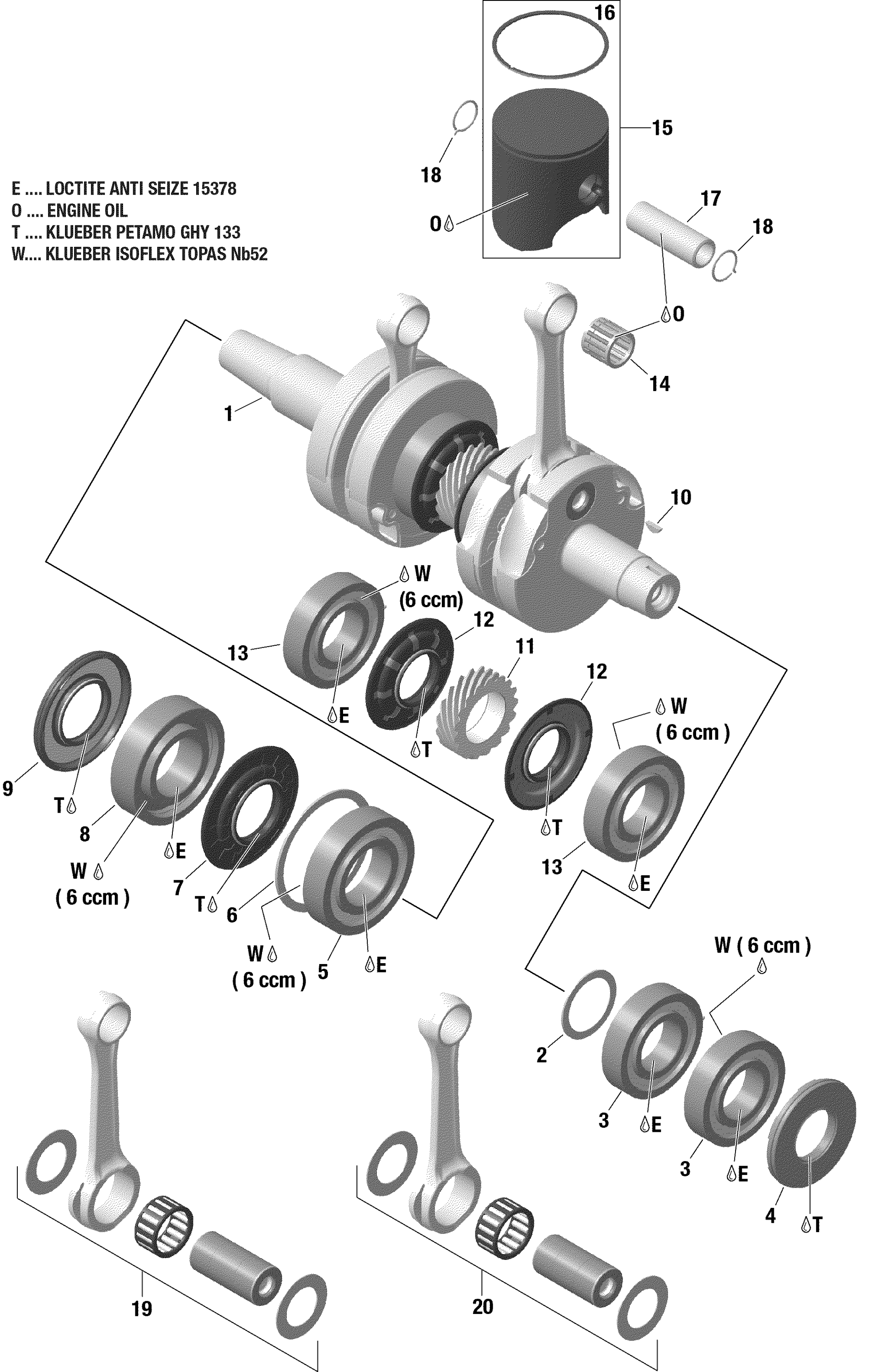 Crankshaft And Pistons  - 598 RS