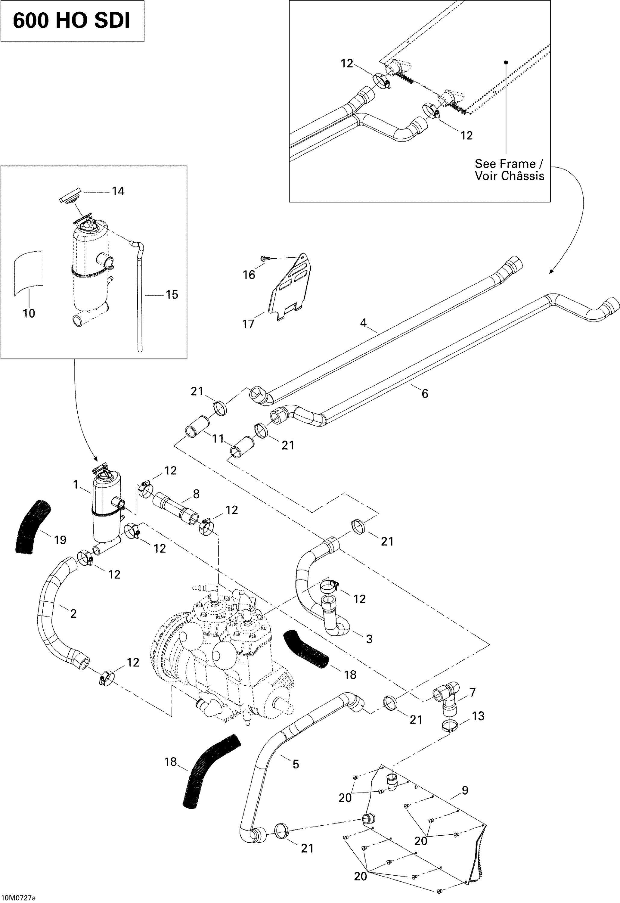 Схема узла: Cooling System (600HO SDI)