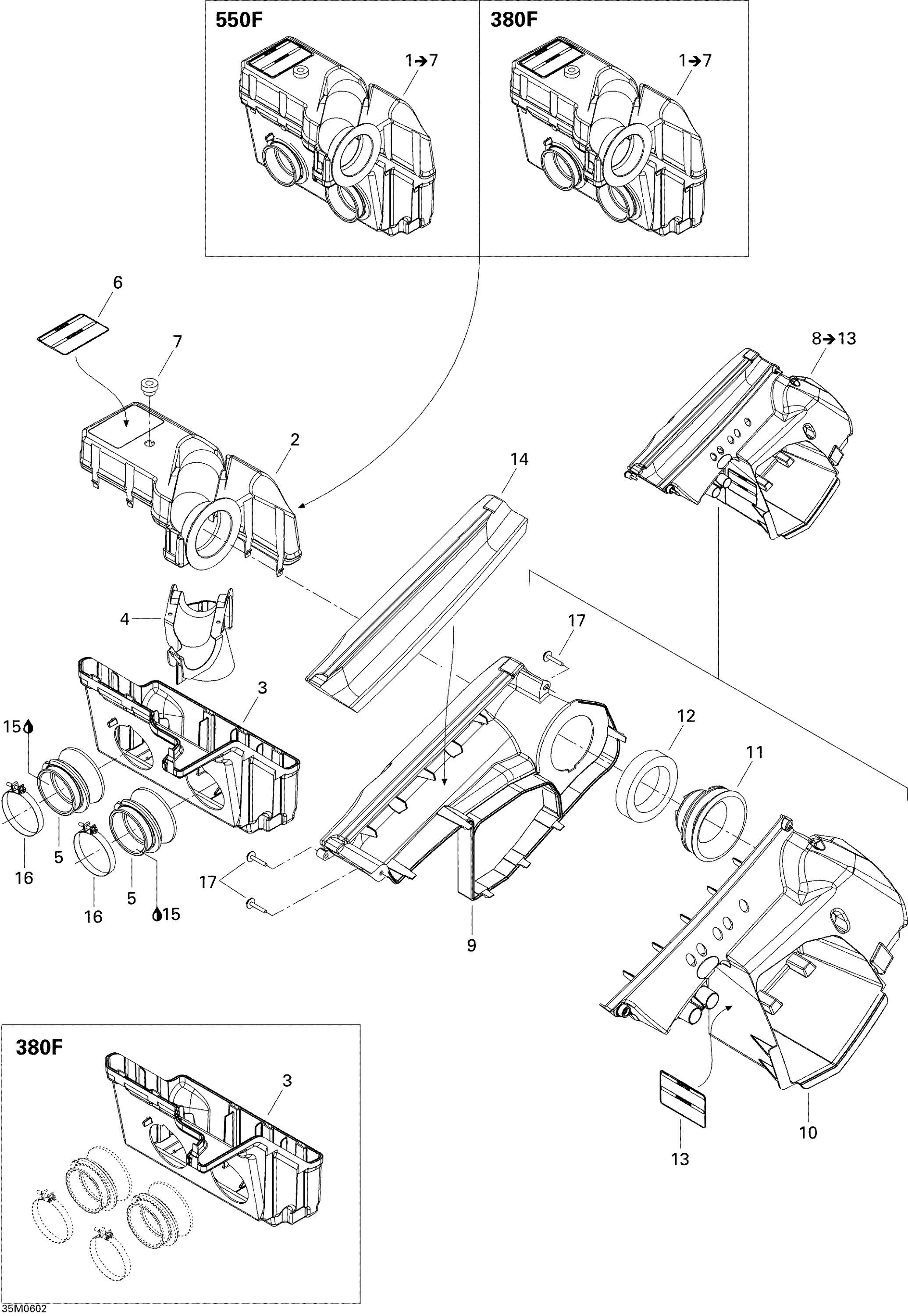 Схема узла: Air Intake System MX Z 550F