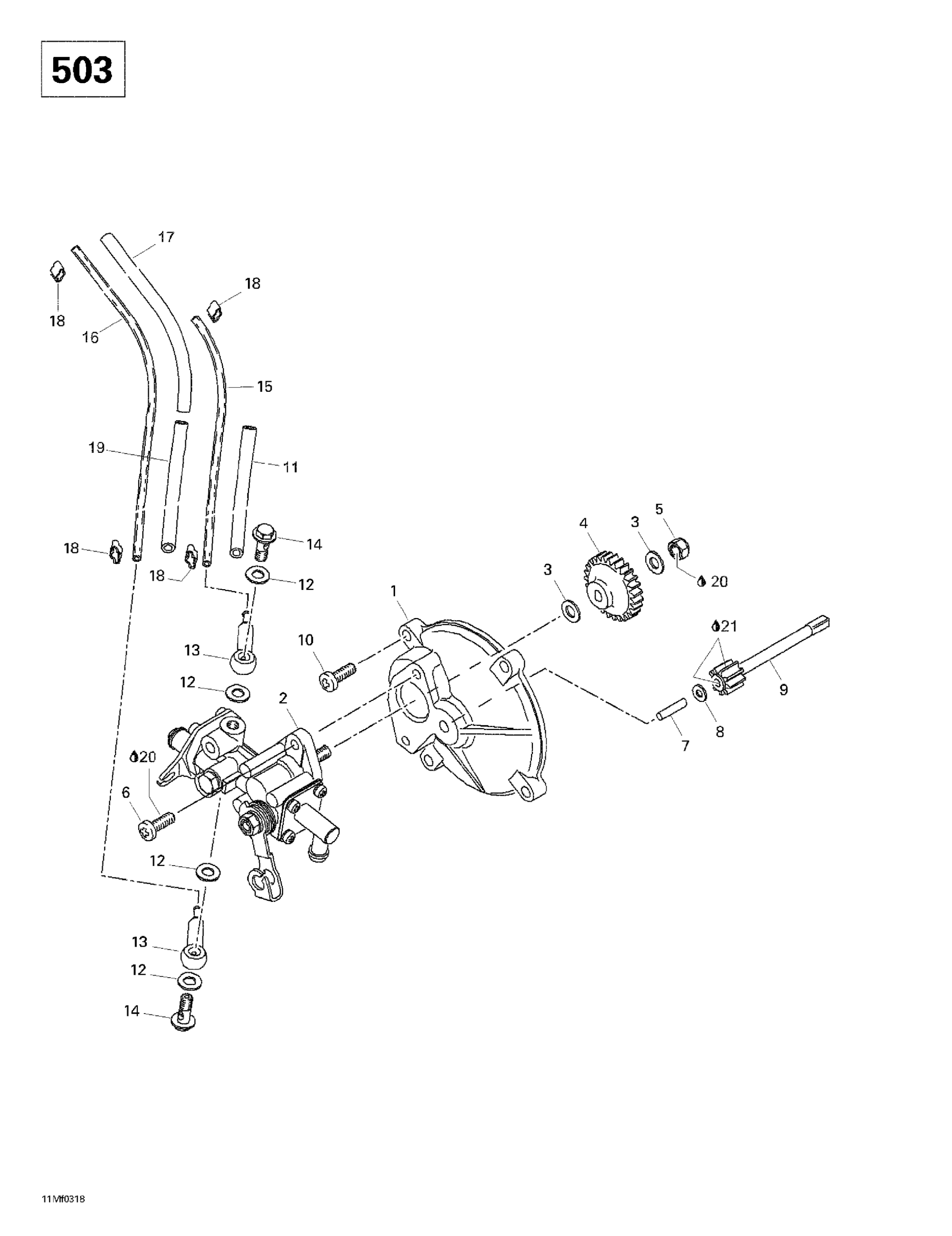 Схема узла: Oil Injection System (503)