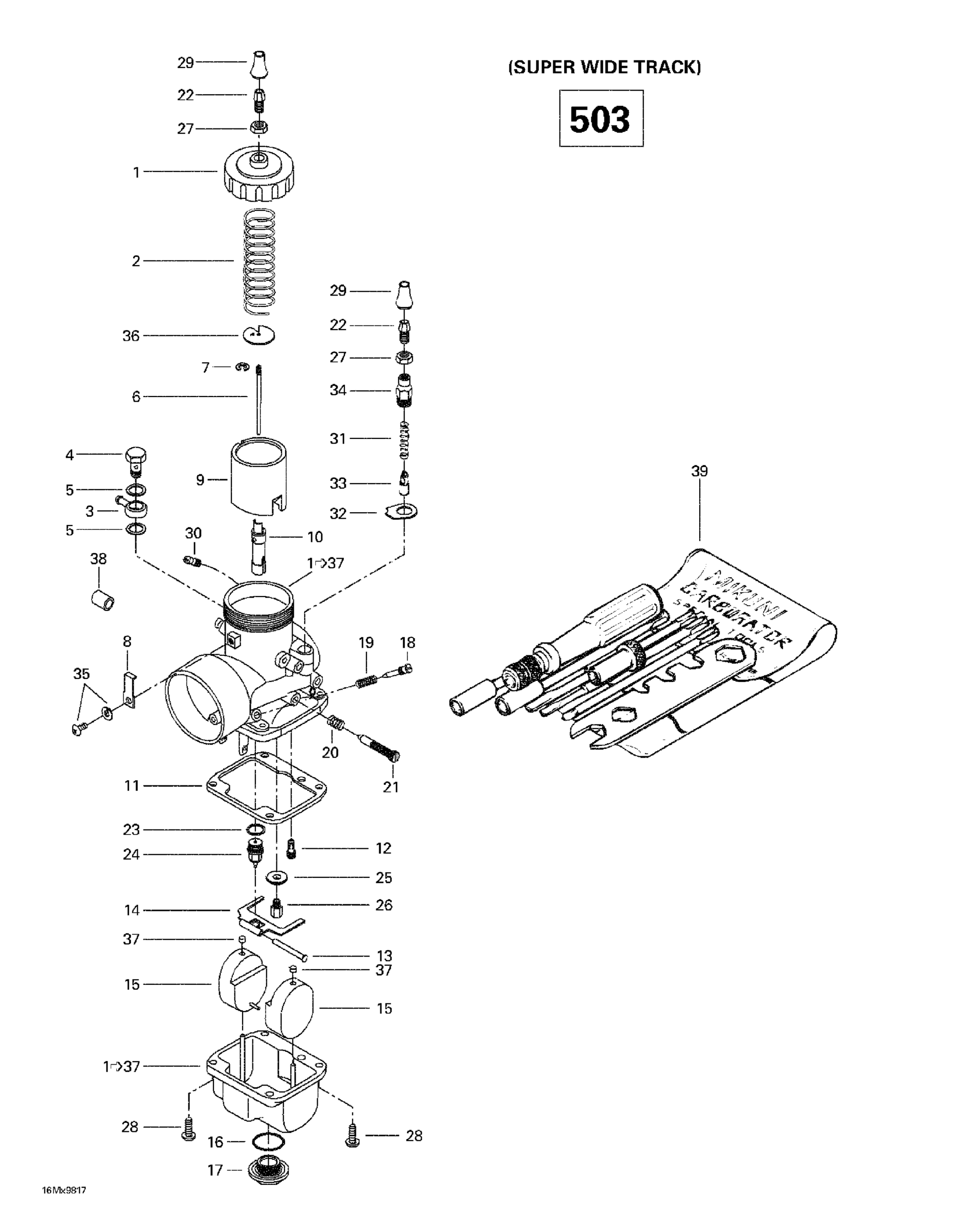 Carburetor Super Wide Track (503)