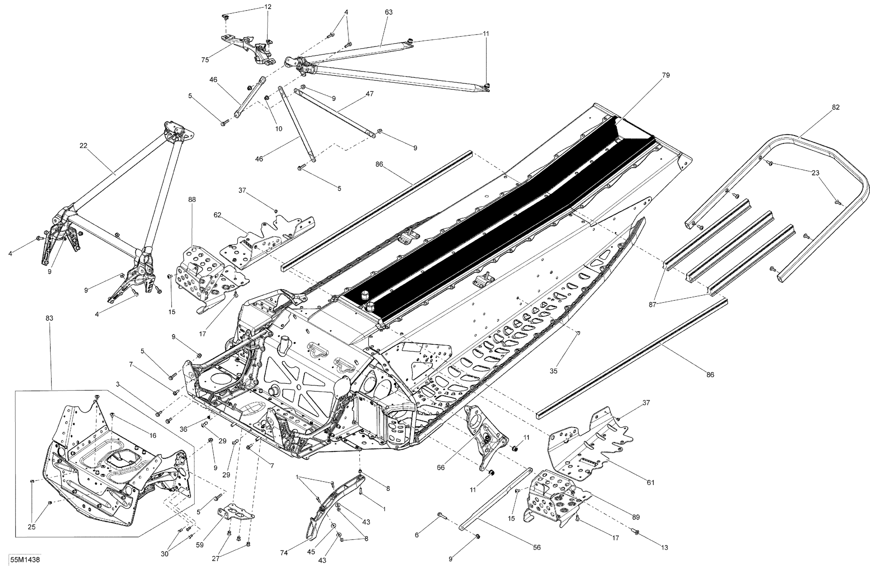 Схема узла: Frame And Components _55M1438