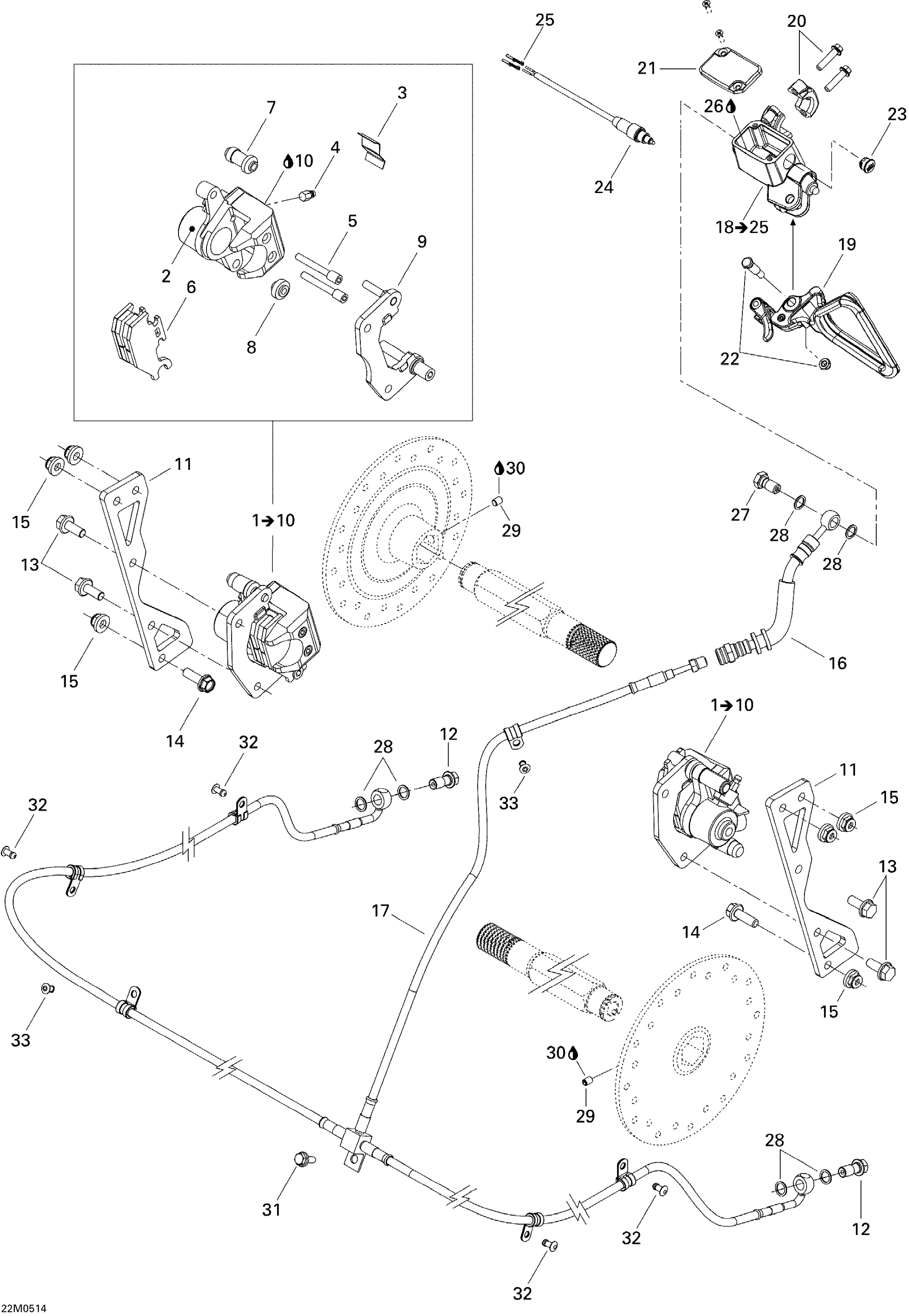 Схема узла: Hydraulic Brake
