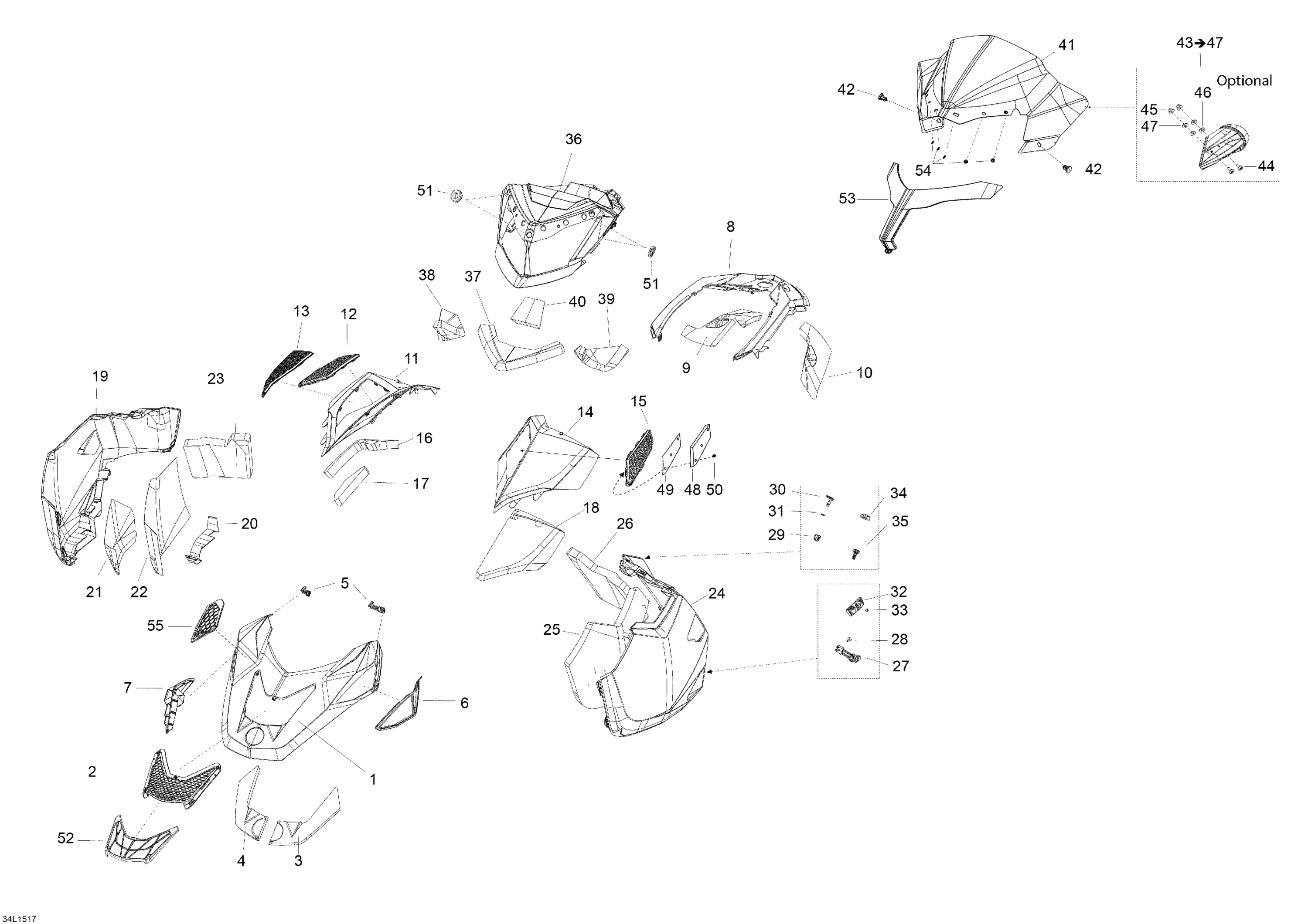 Схема узла: Hood And Windshield