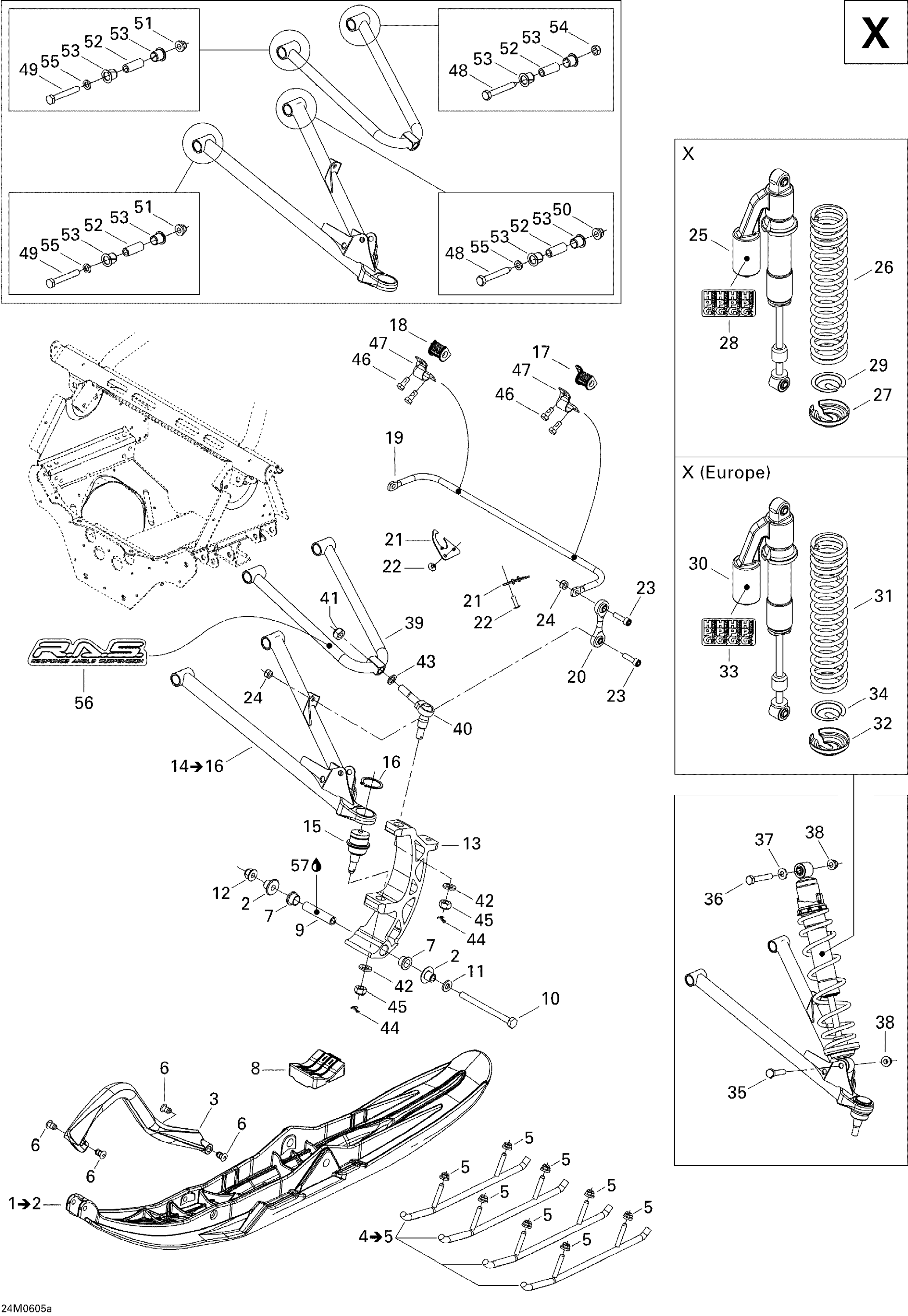 Front Suspension And Ski X