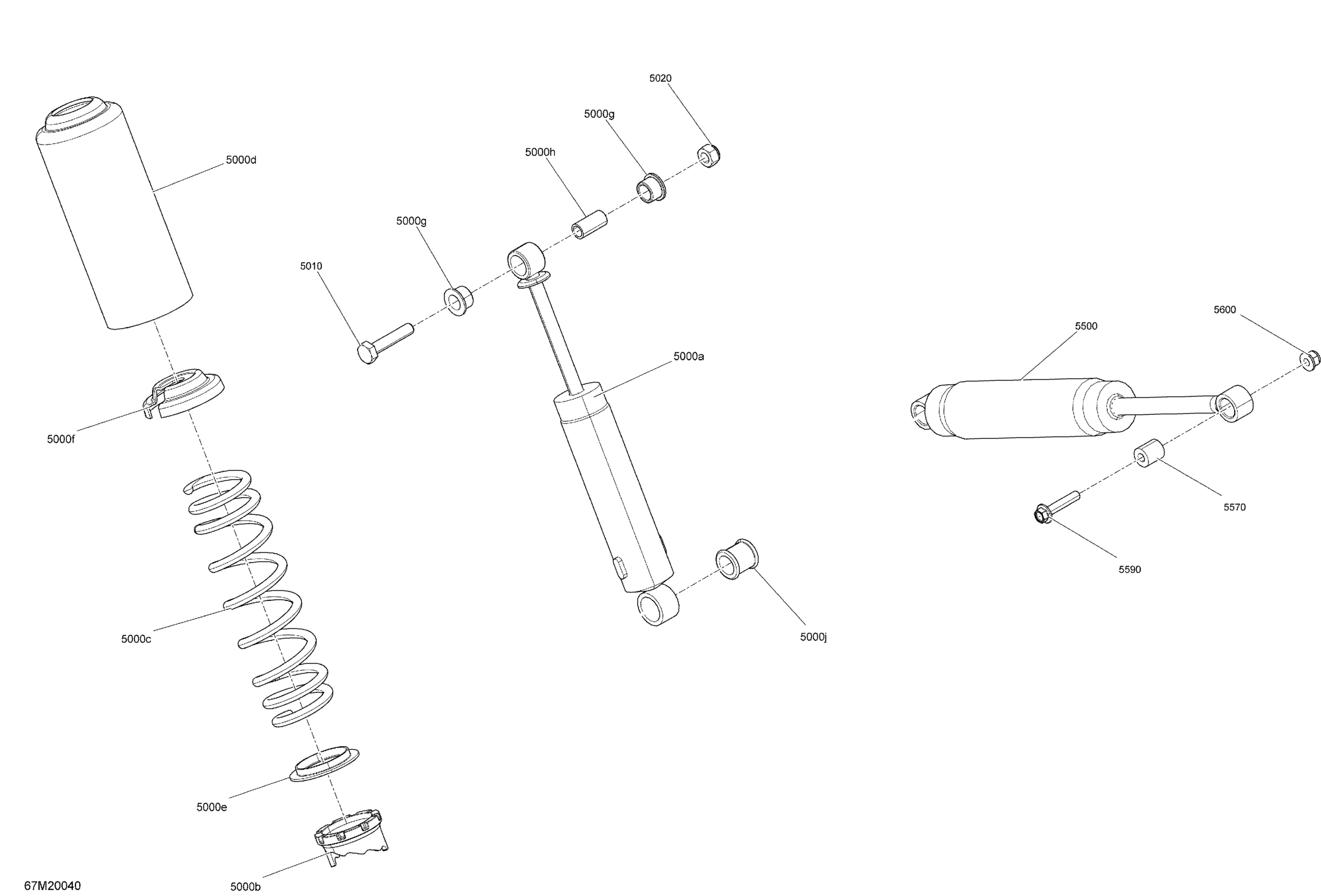 Схема узла: Suspension, Rear - Shocks