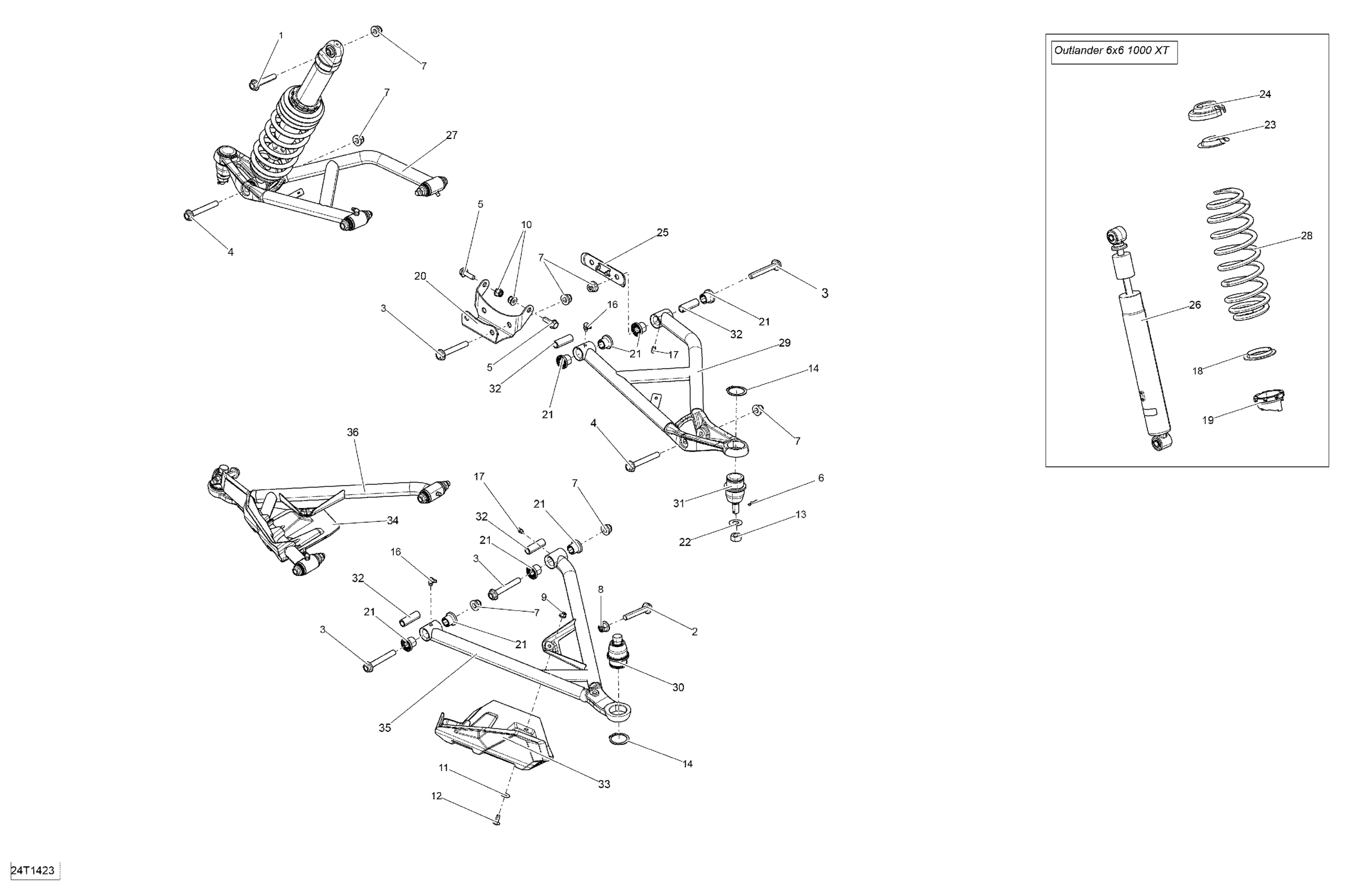 Схема узла: Front Suspension _24T1423
