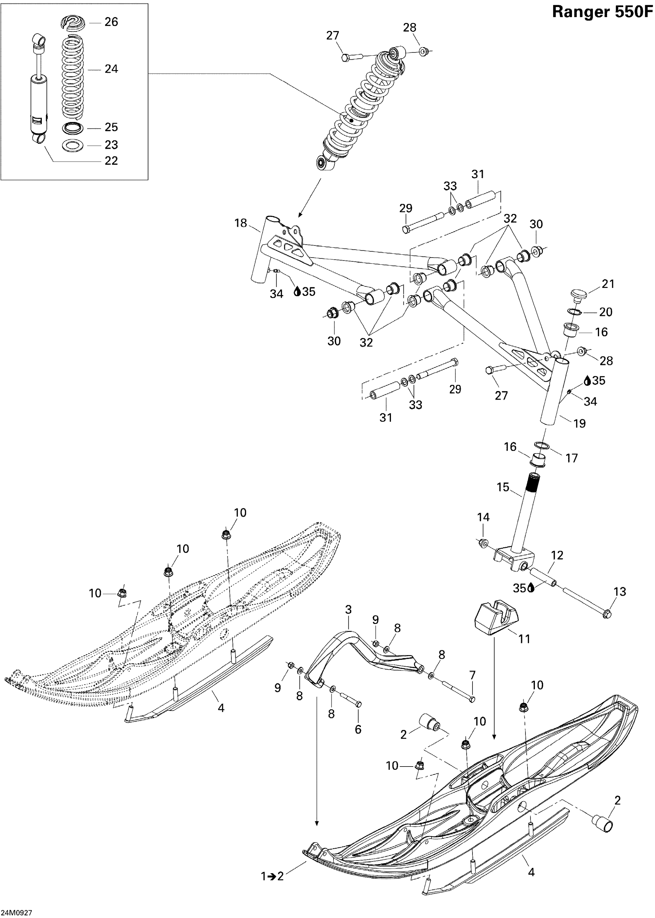 Front Suspension And Ski