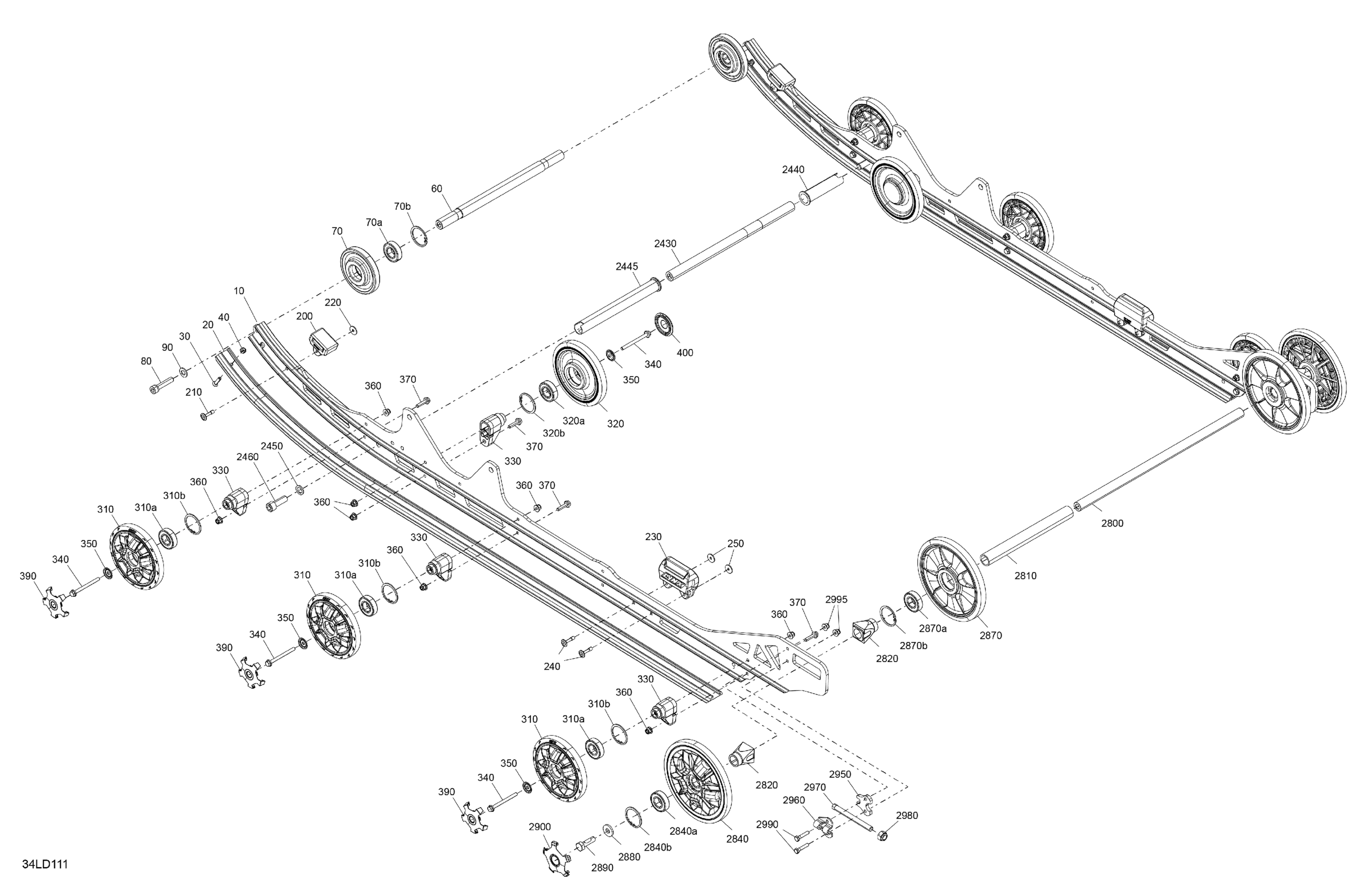 Схема узла: Suspension - Rear - Lower Section