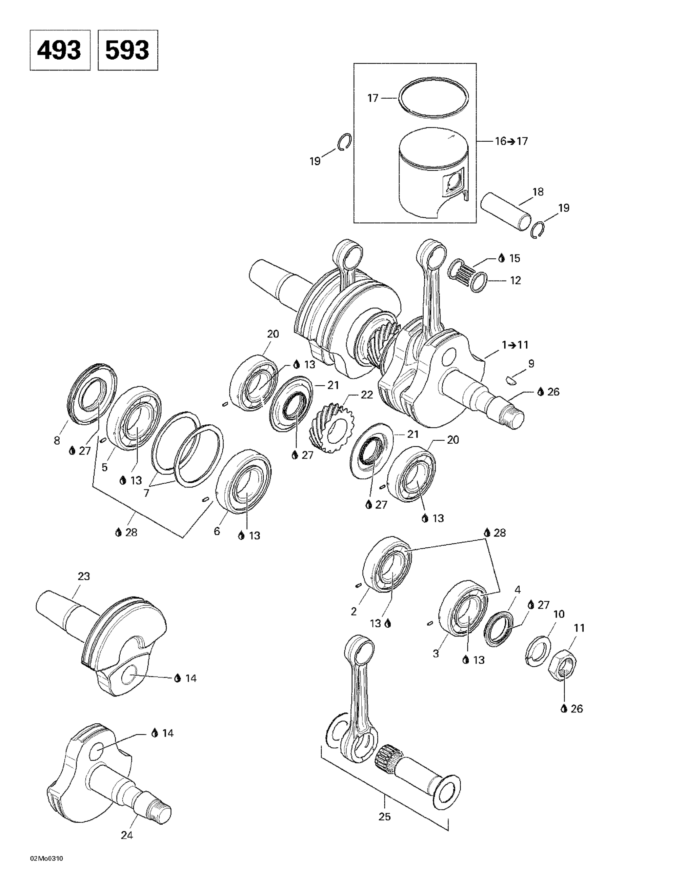 Crankshaft And Pistons (493)