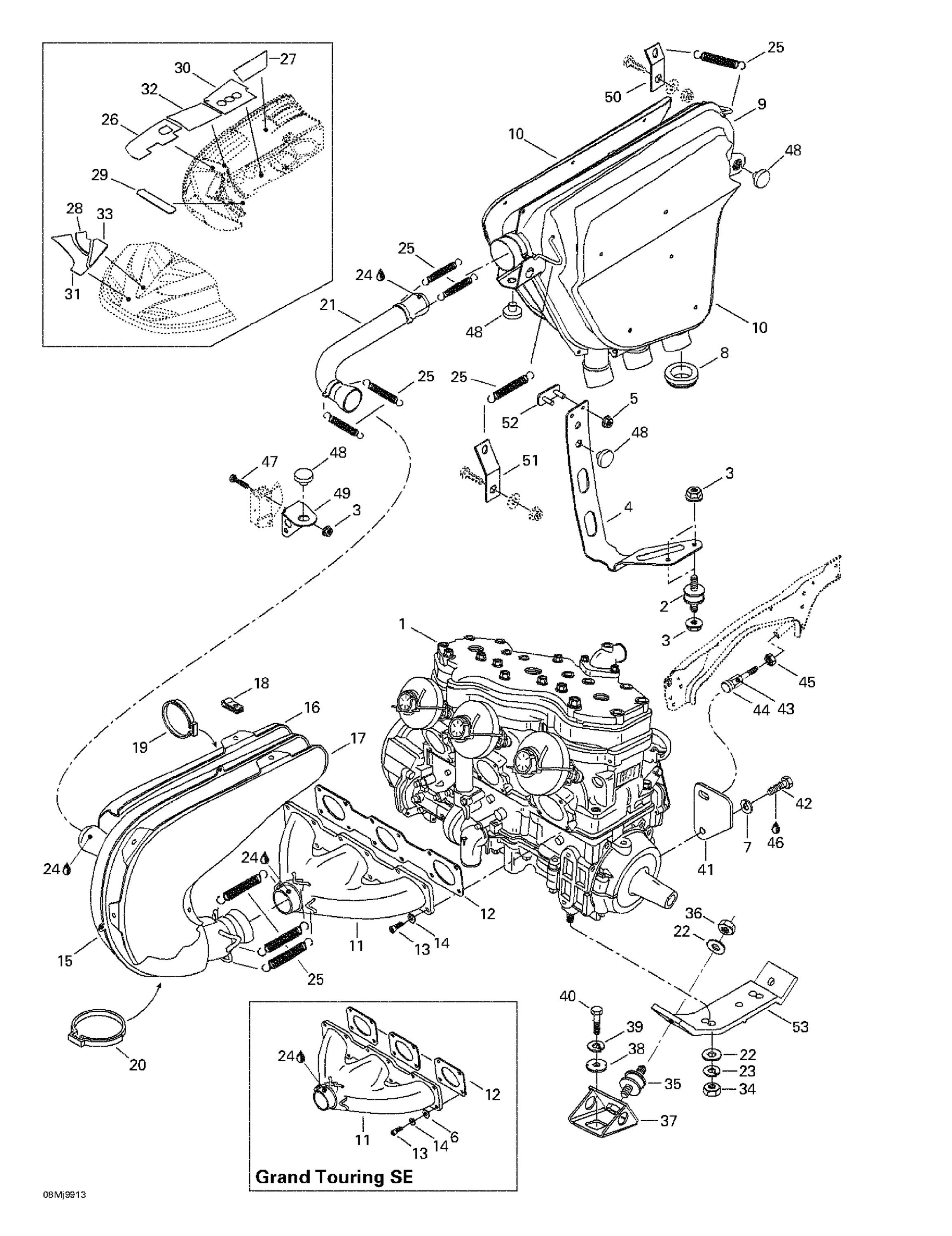 Engine Support And Muffler