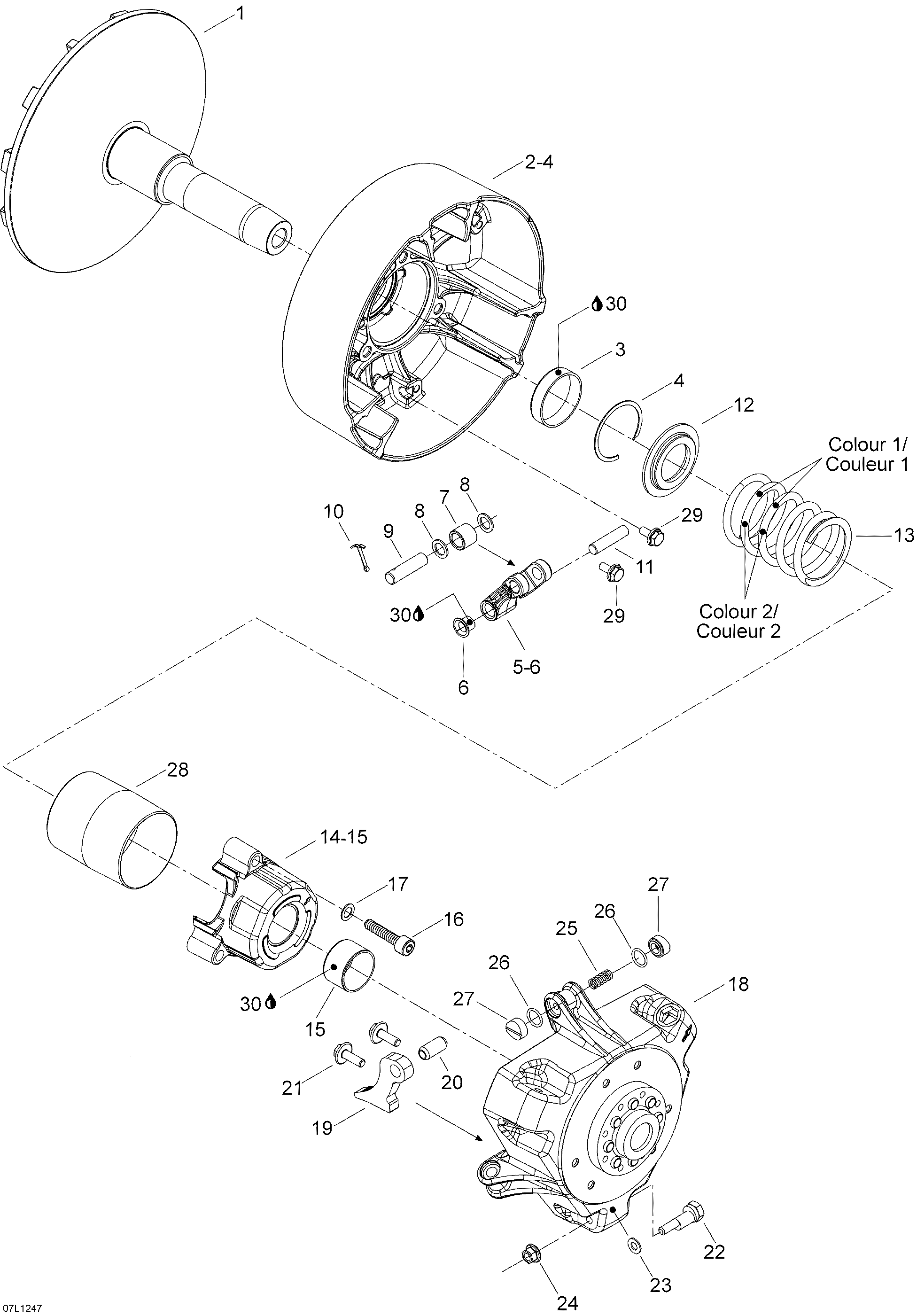 Схема узла: Drive Pulley