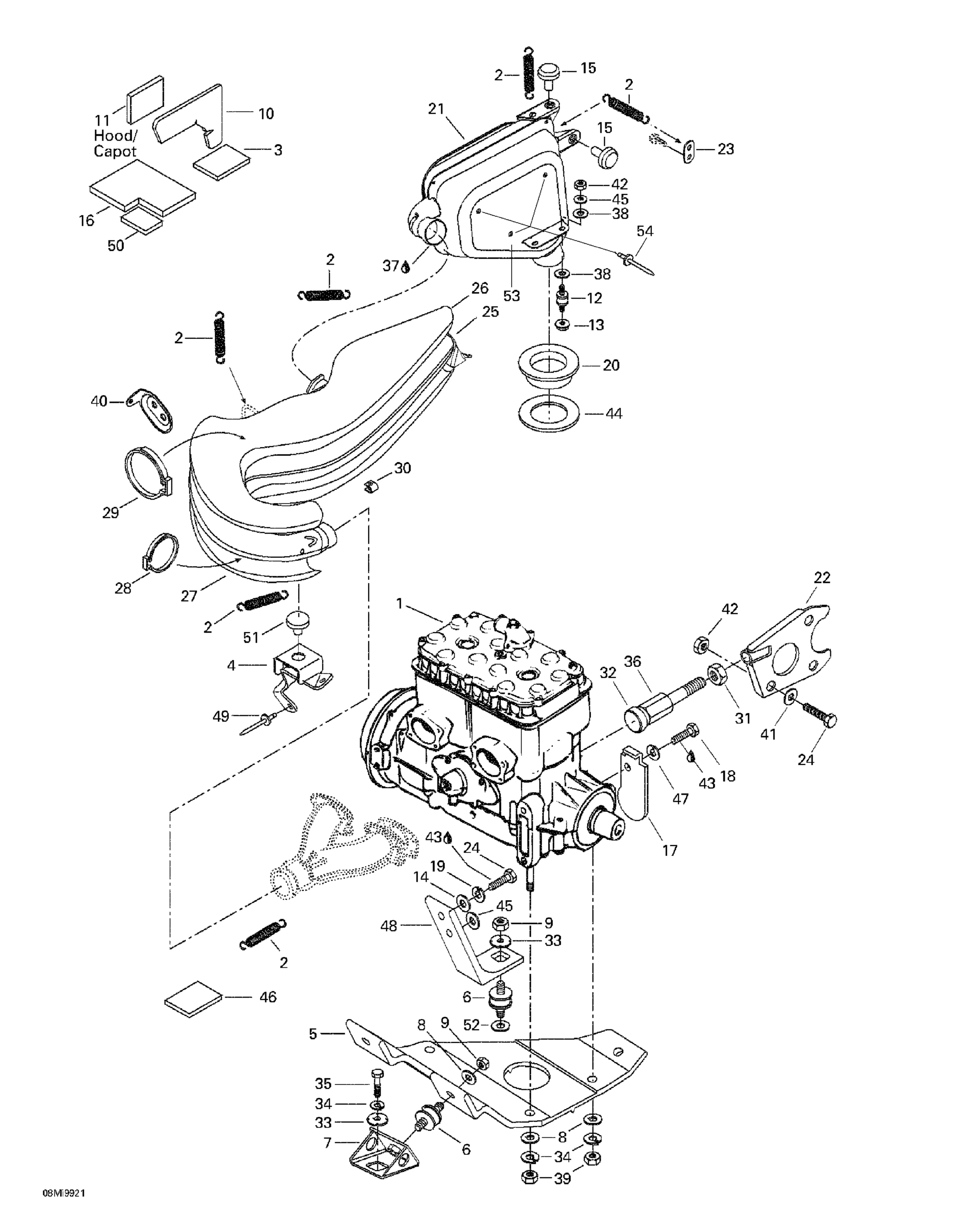 Схема узла: Engine Support And Muffler