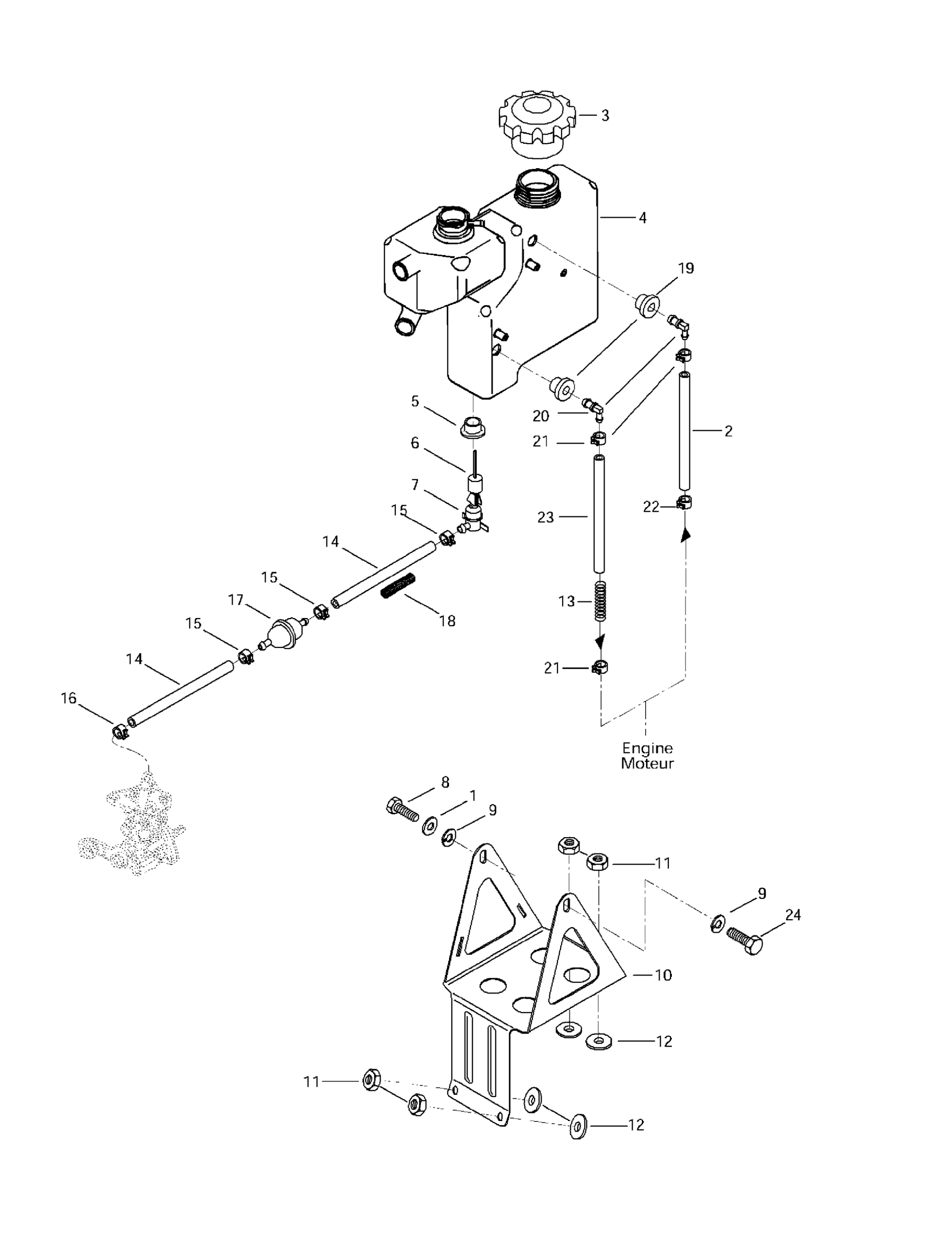 Схема узла: Oil Tank And Support