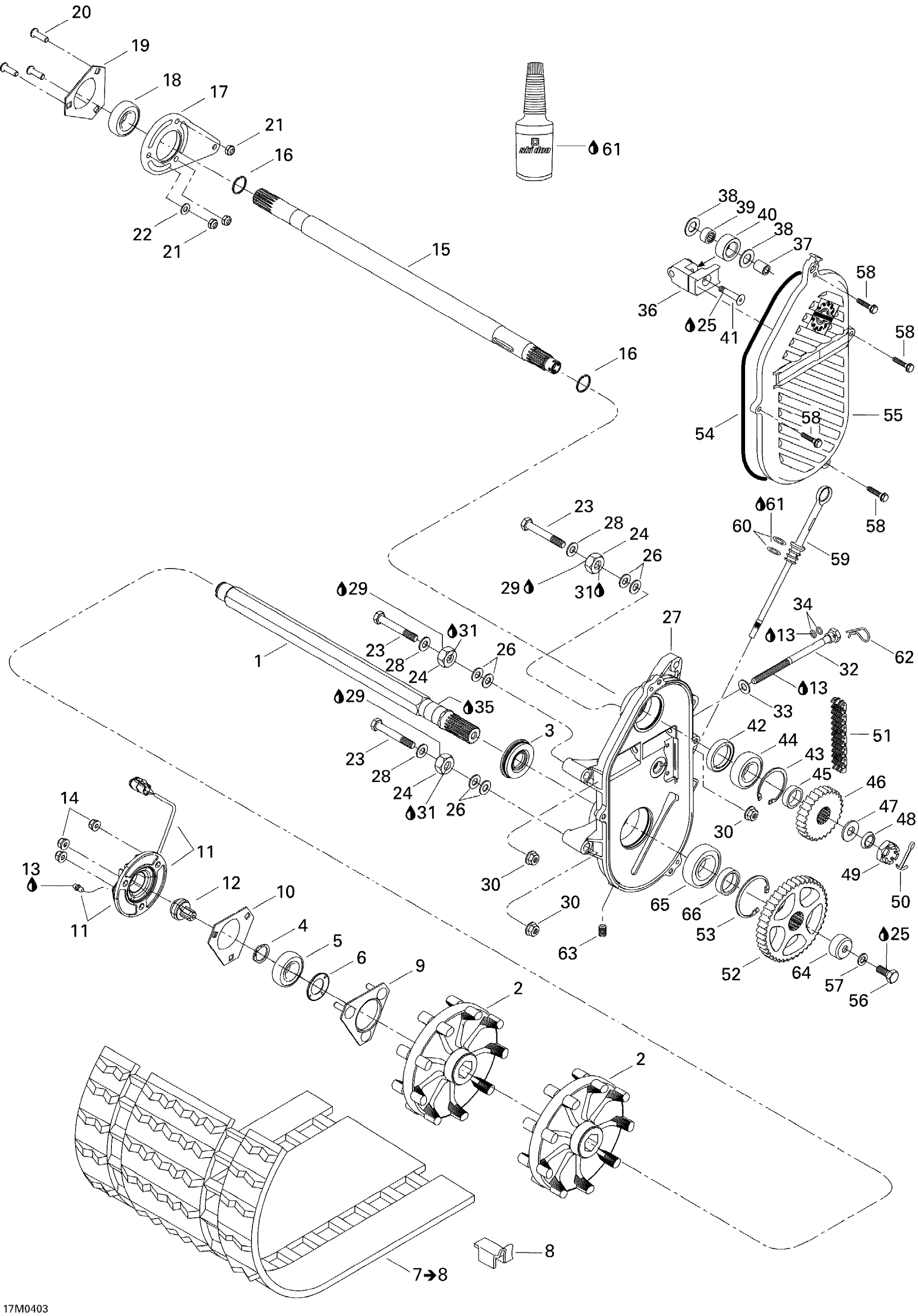 Схема узла: Drive System SKANDIC 550F