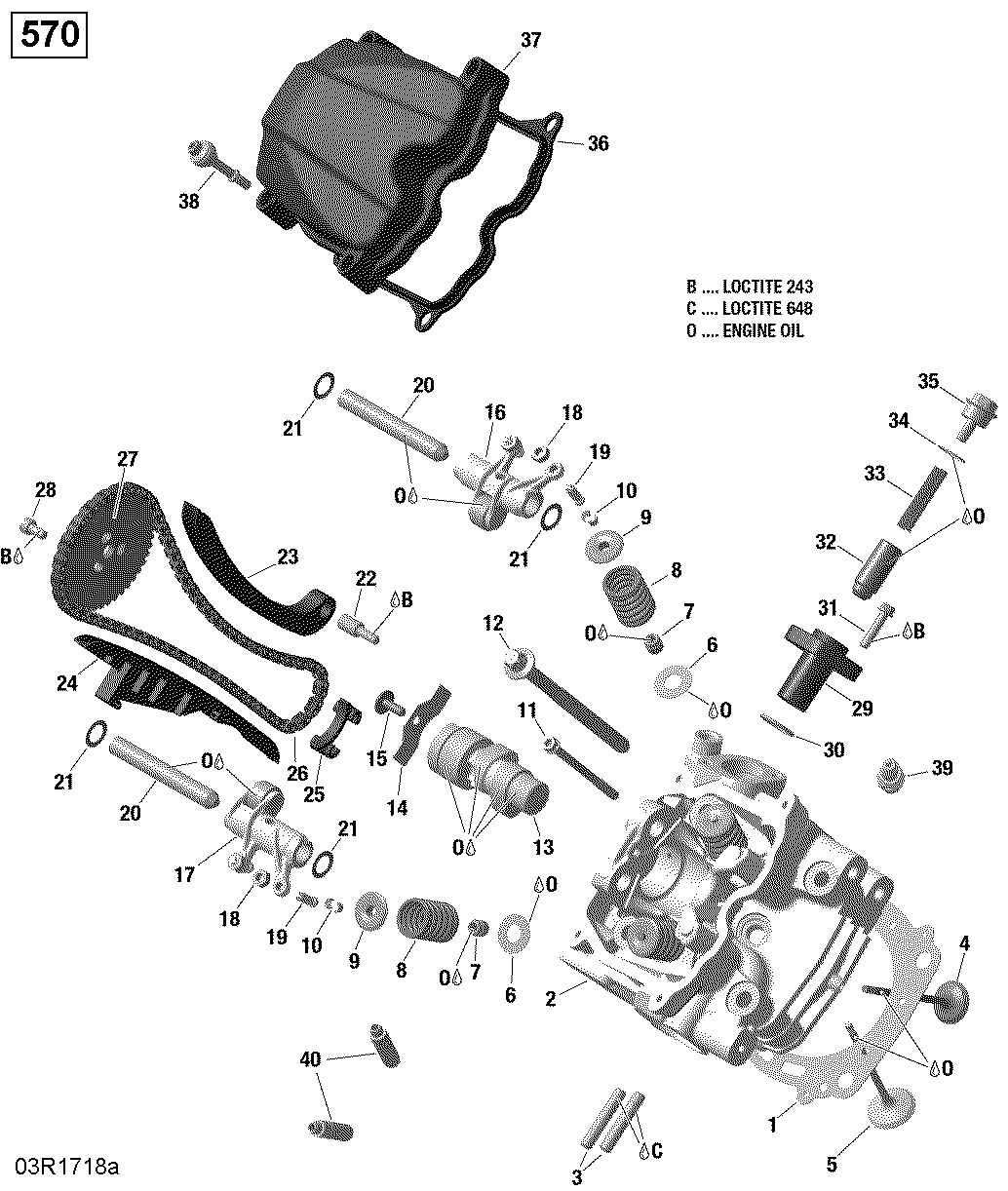 ROTAX - Cylinder Head, Front