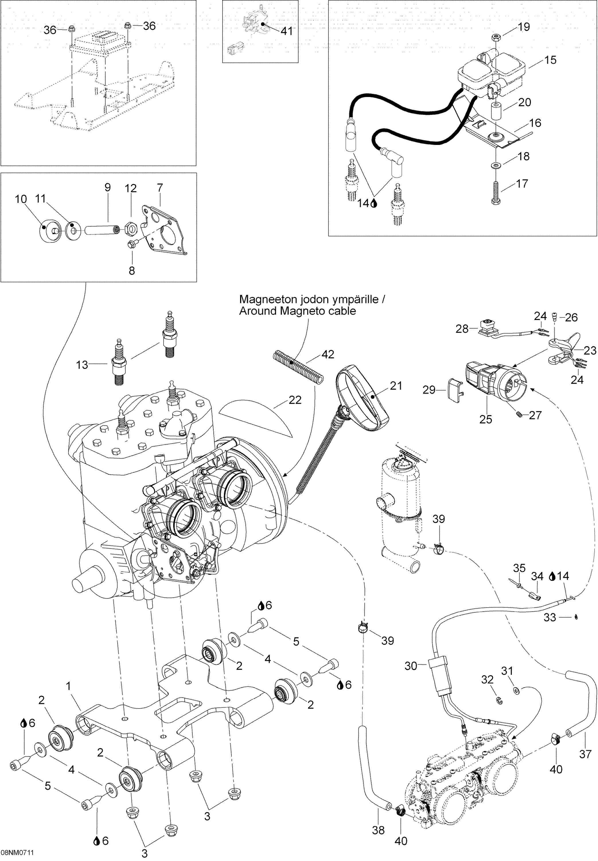Схема узла: Engine And Engine Support
