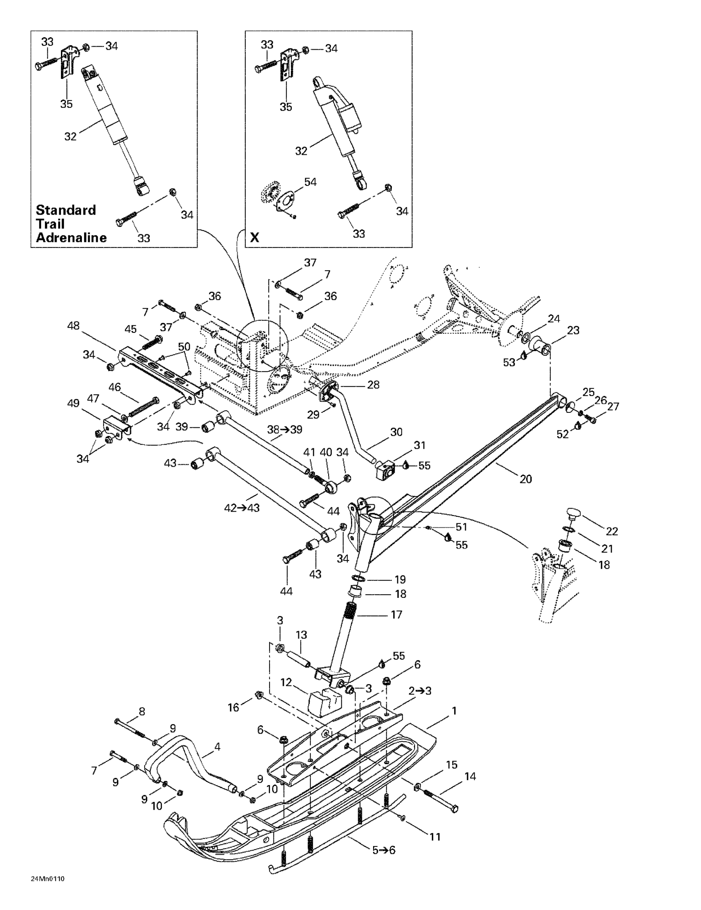 Схема узла: Front Suspension And Ski