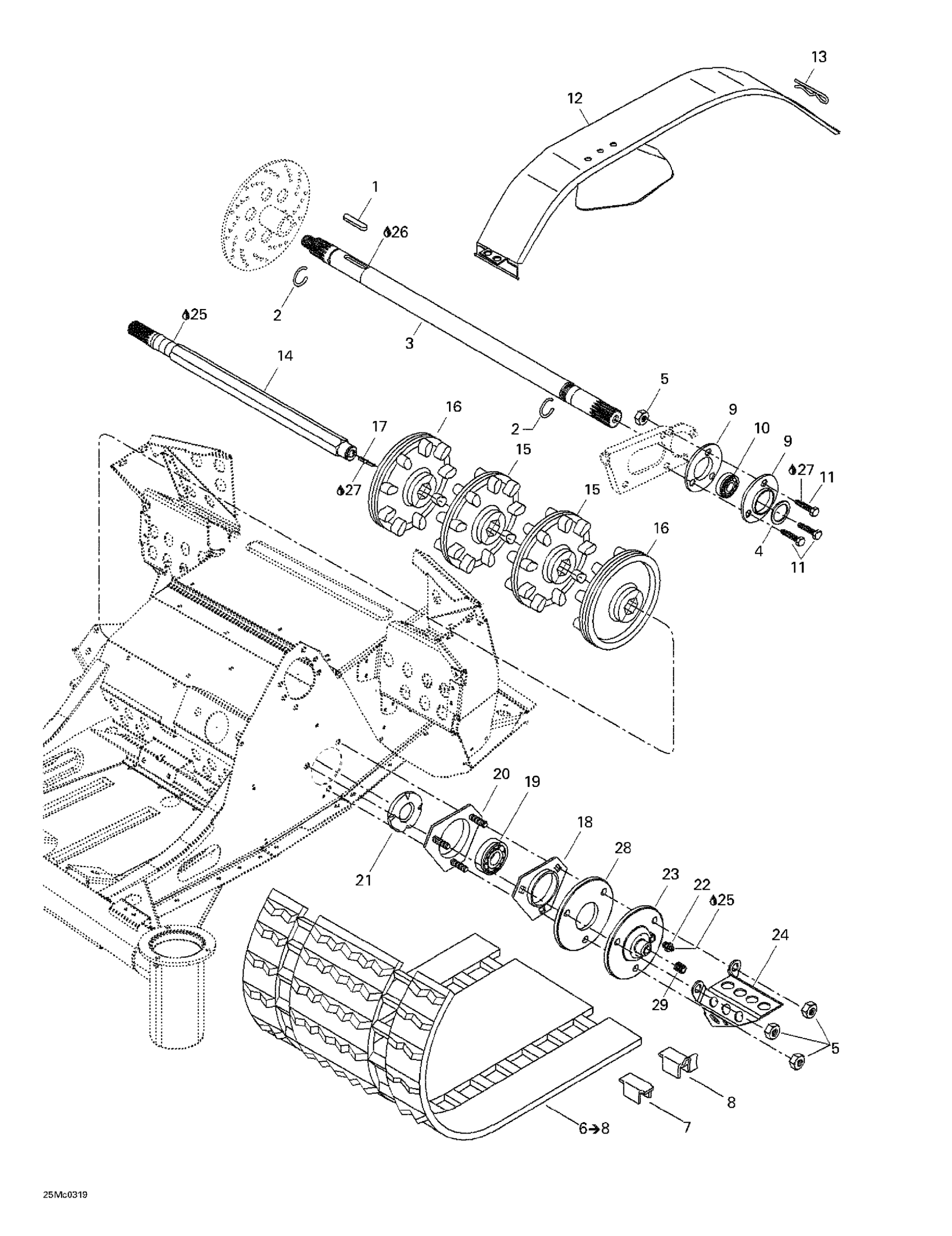 Схема узла: Drive Axle And Track