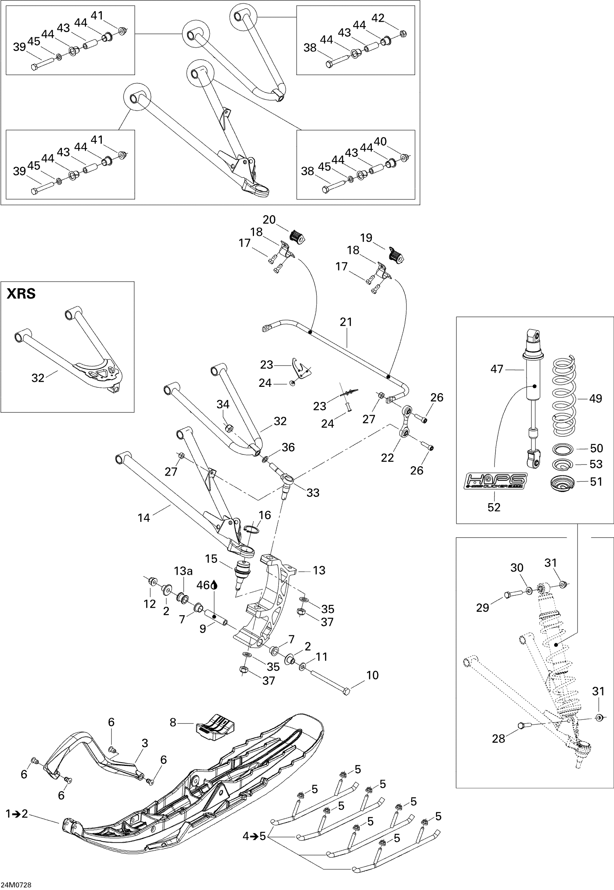 Схема узла: Front Suspension And Ski XRS