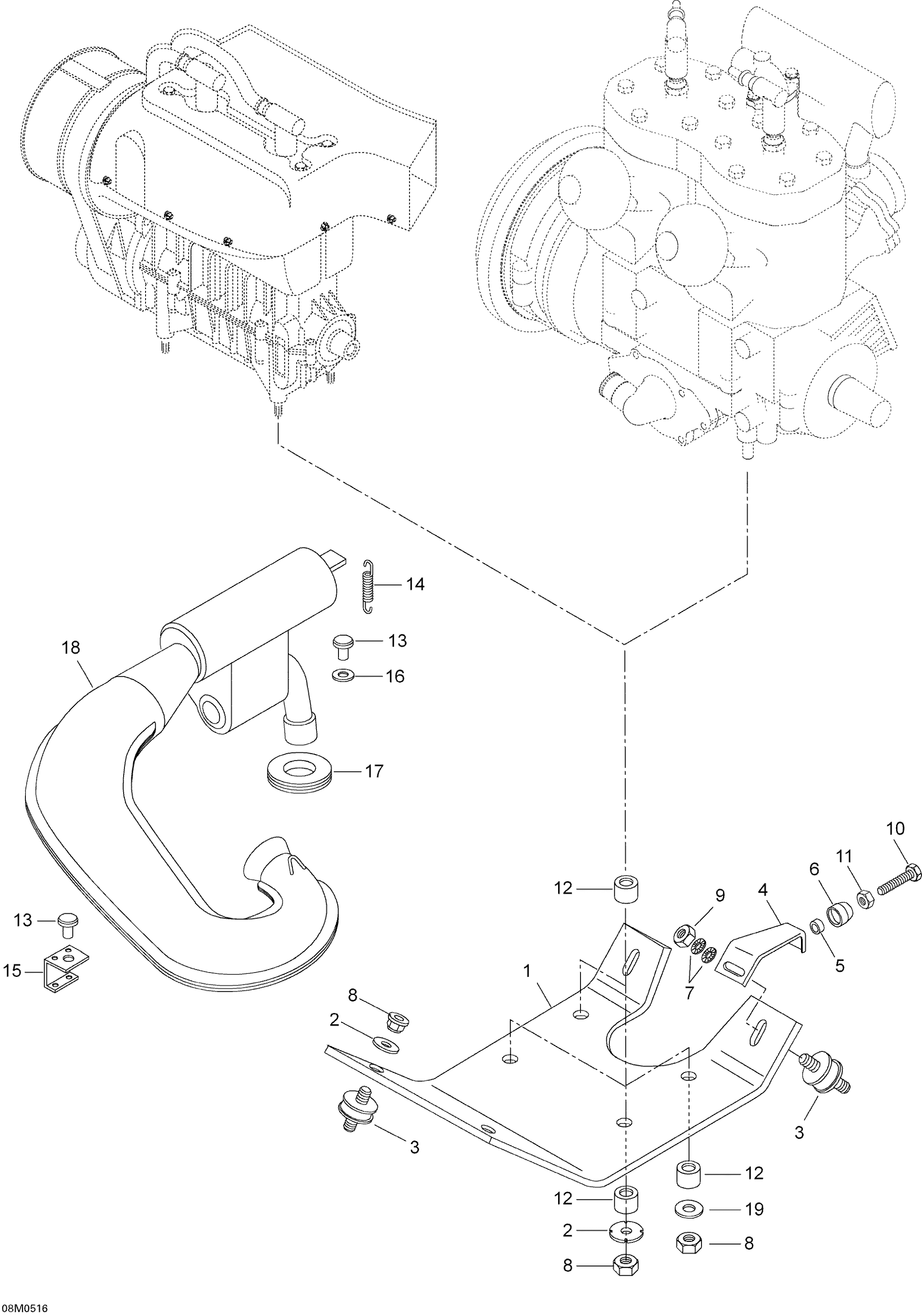 Схема узла: Engine And Engine Support, 600WT