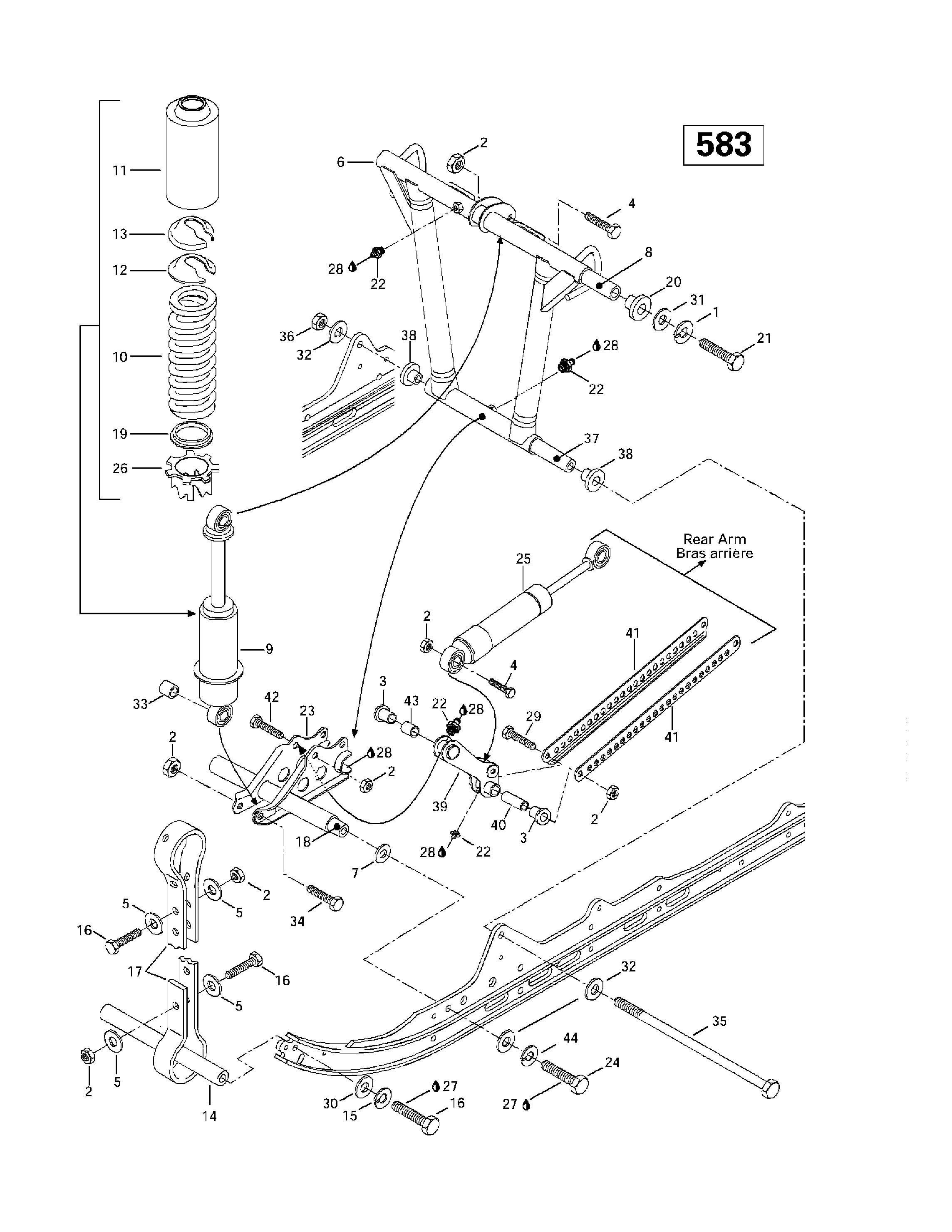 Front Arm, Rear Suspension 136” #2