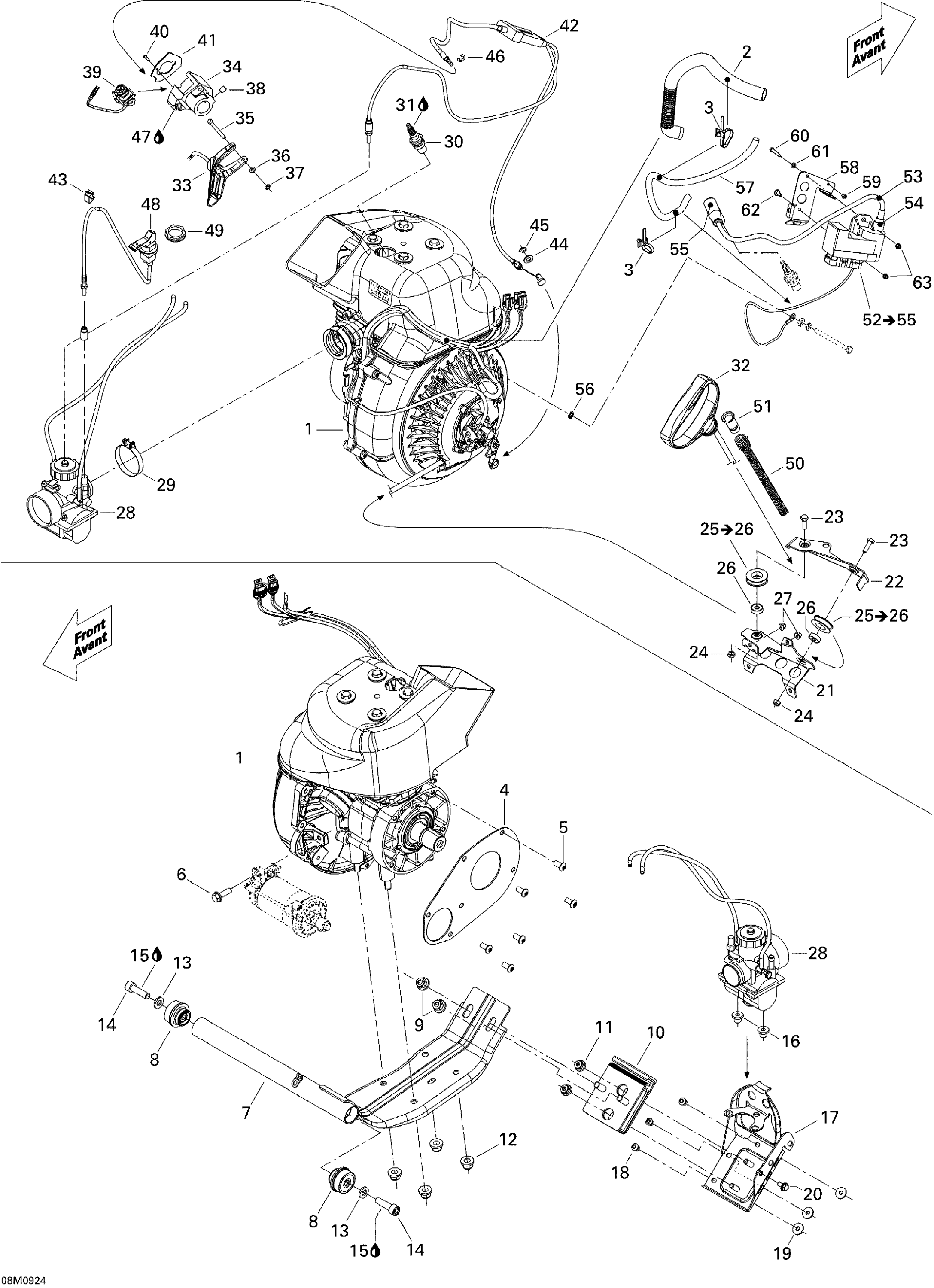 Схема узла: Engine And Engine Support