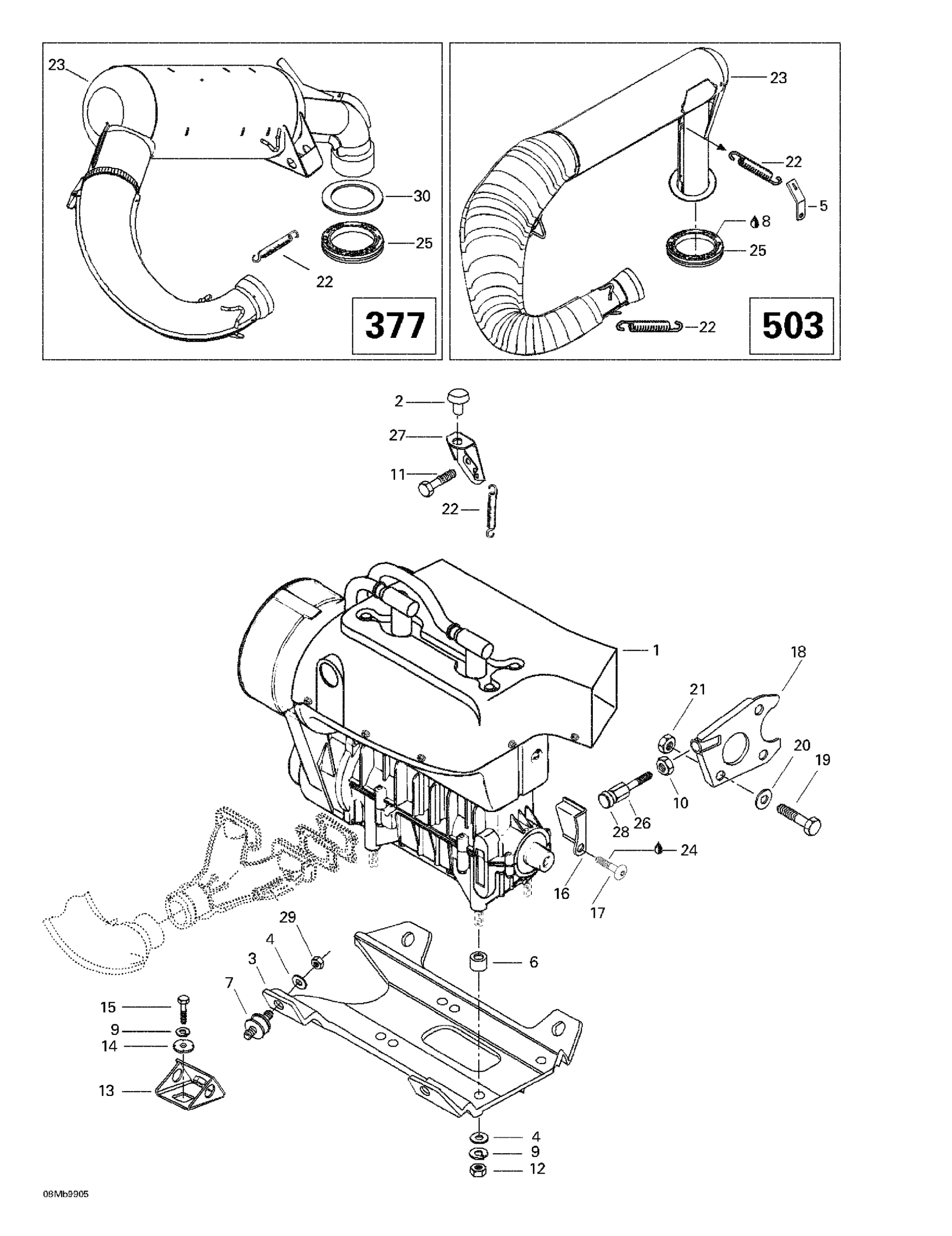 Схема узла: Engine Support And Muffler