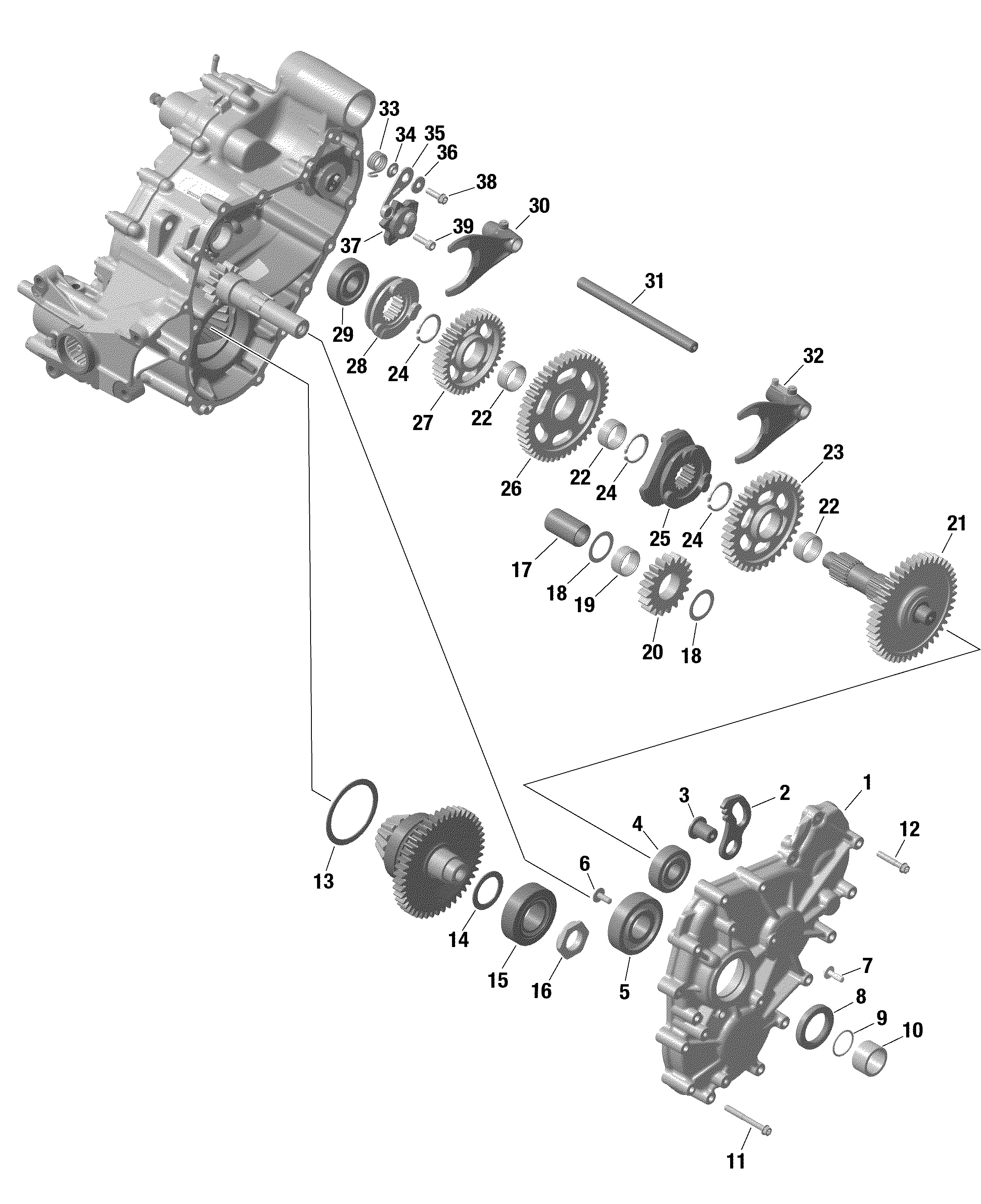 Схема узла: ROTAX - GearBox 2 - A
