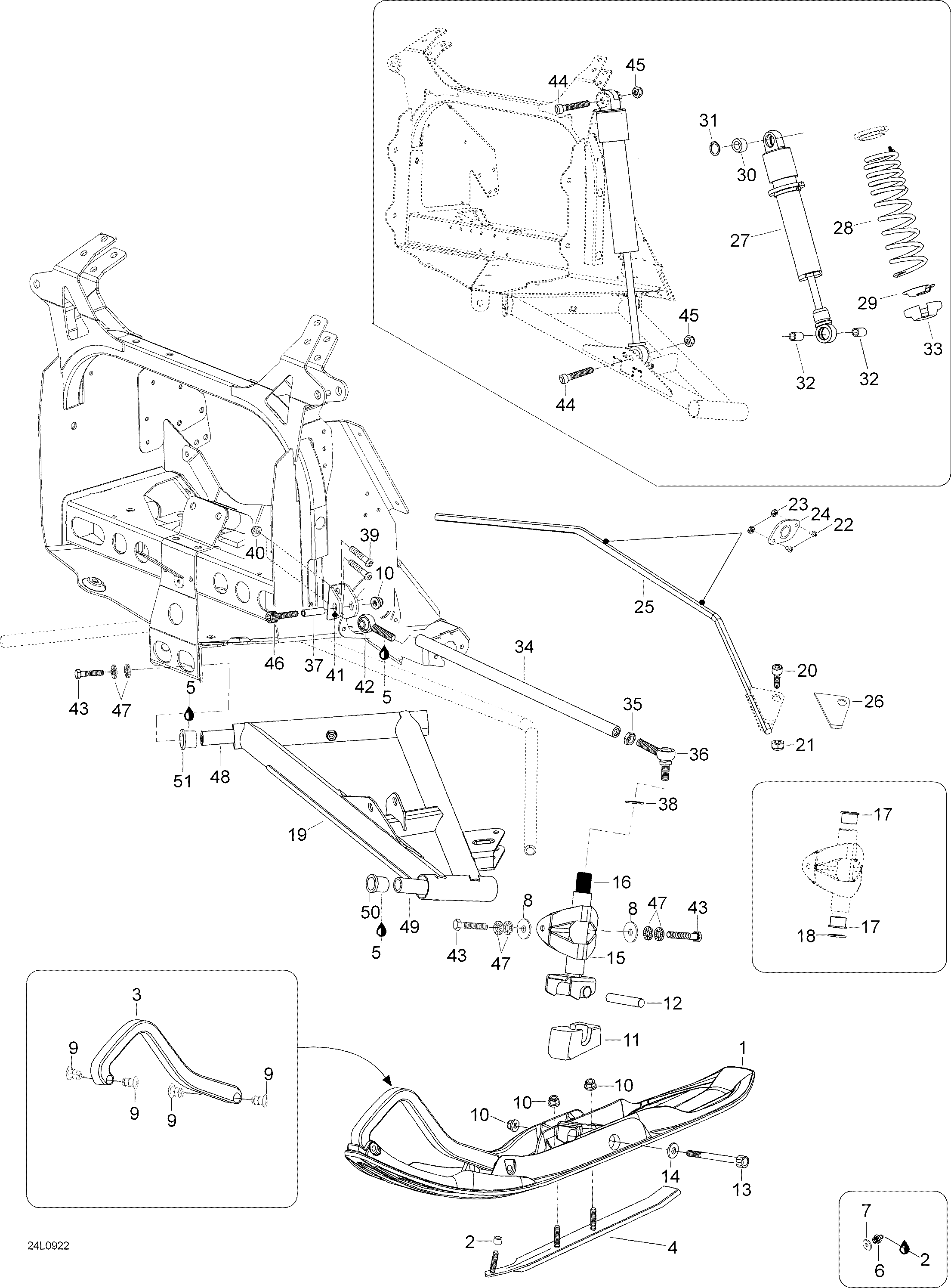 Схема узла: Front Suspension And Ski