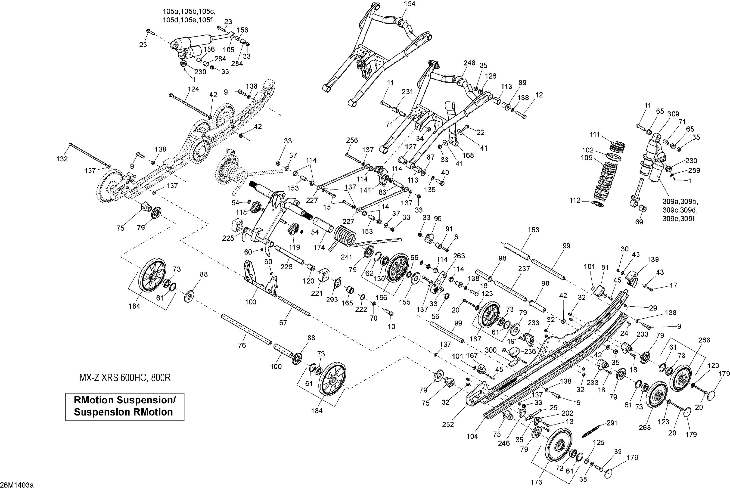 Схема узла: Rear Suspension _26M1403a