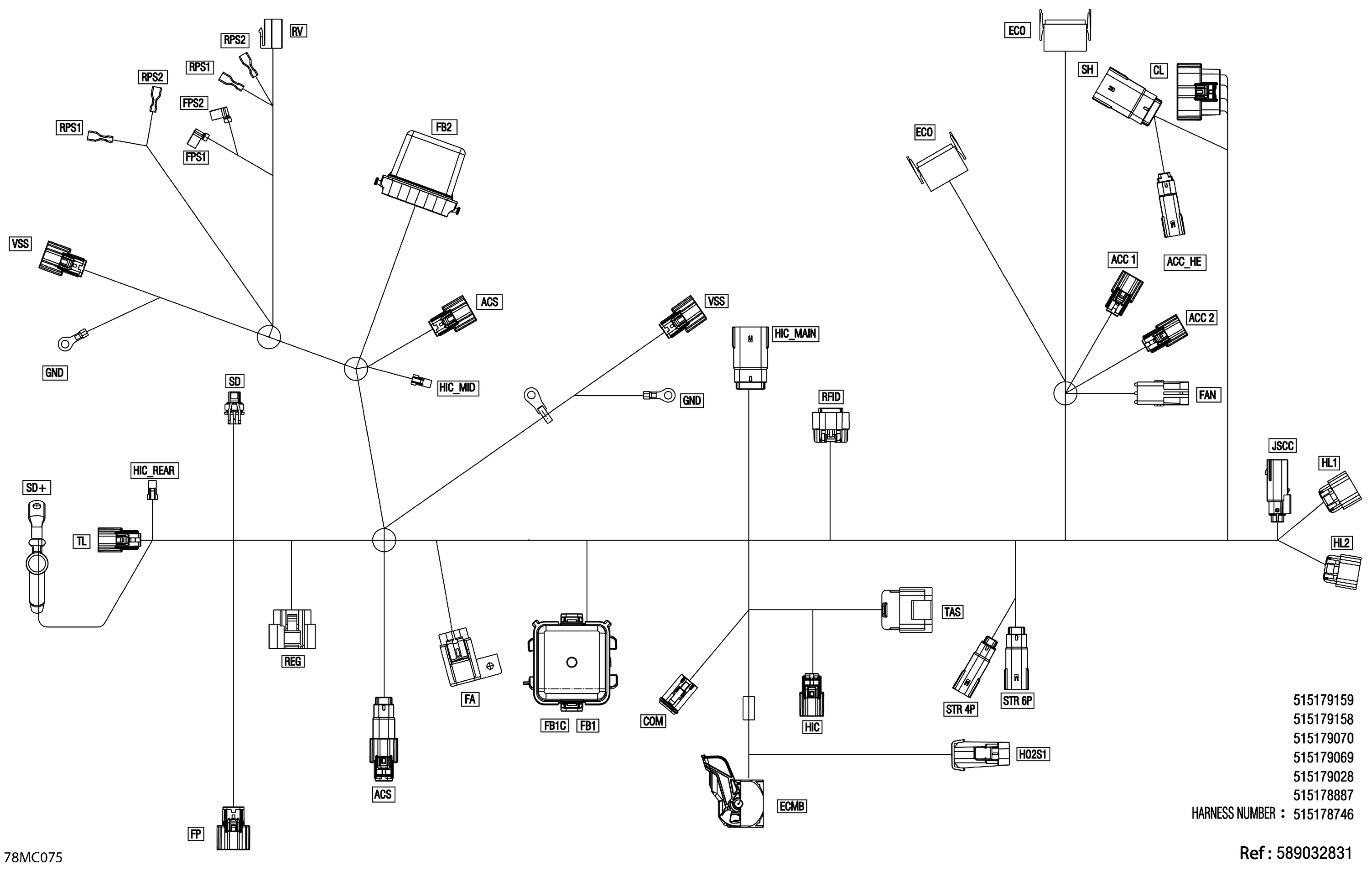 Electric - Main Harness - 515179028