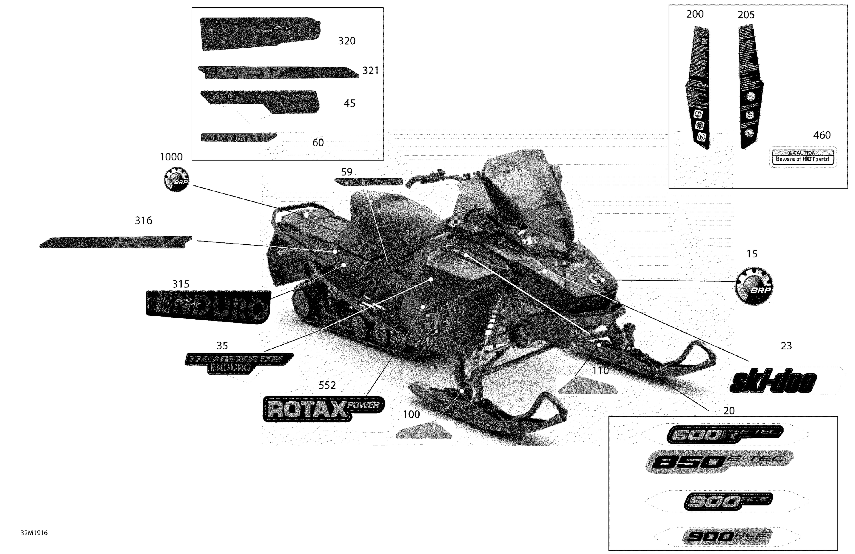 Decals - 600R E-TEC - Package Enduro