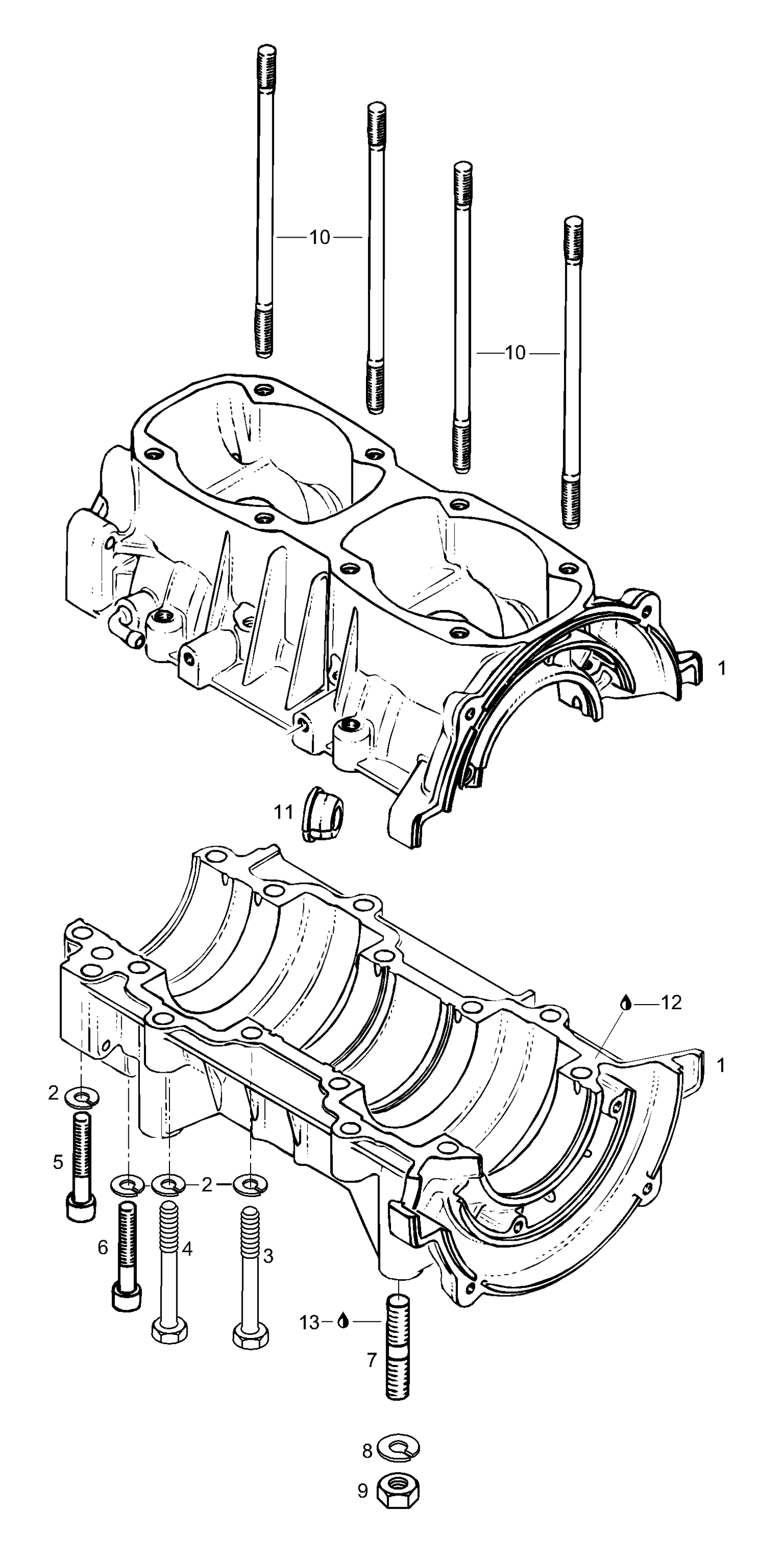 Схема узла: Crankcase