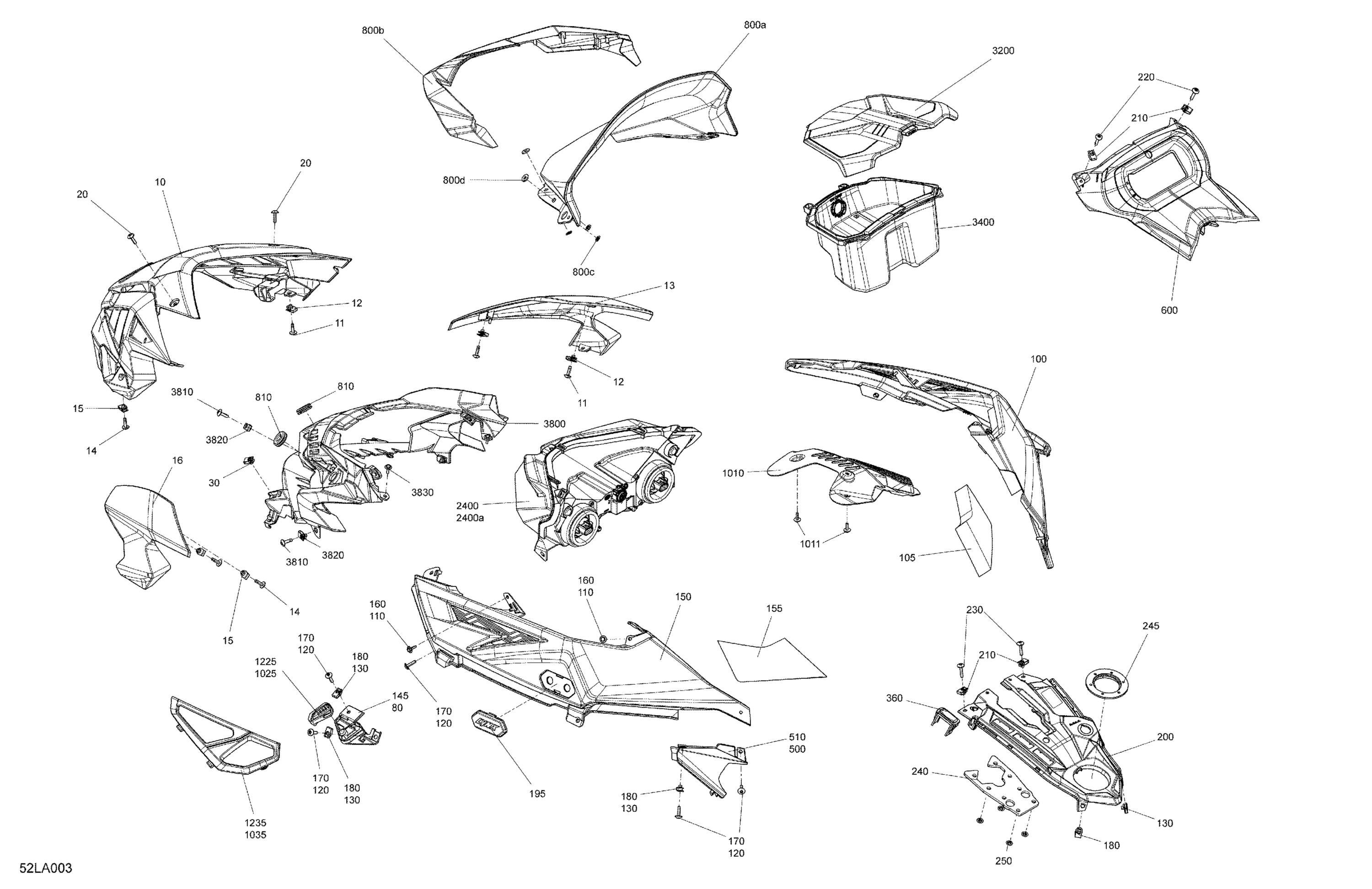 Body - Hood Section and WindShield